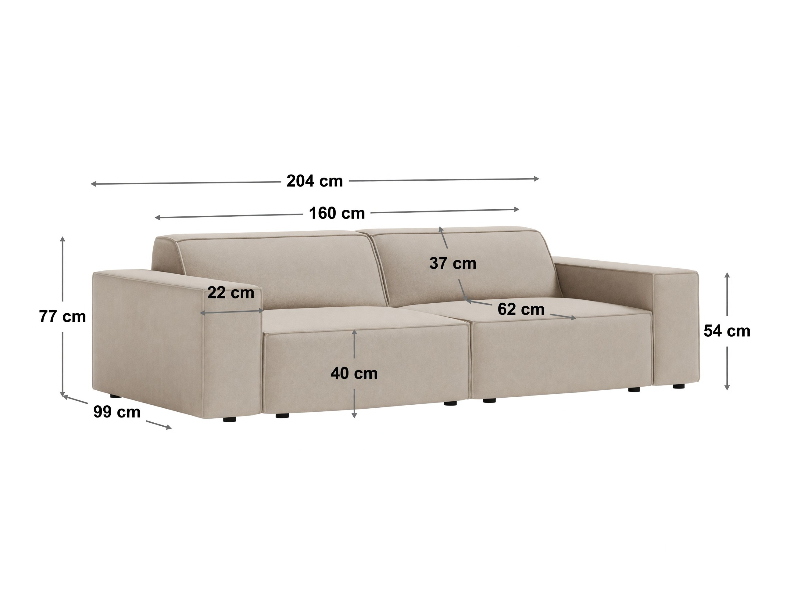 Modulares Sofa Lomcalu 132 (Lins 58)
