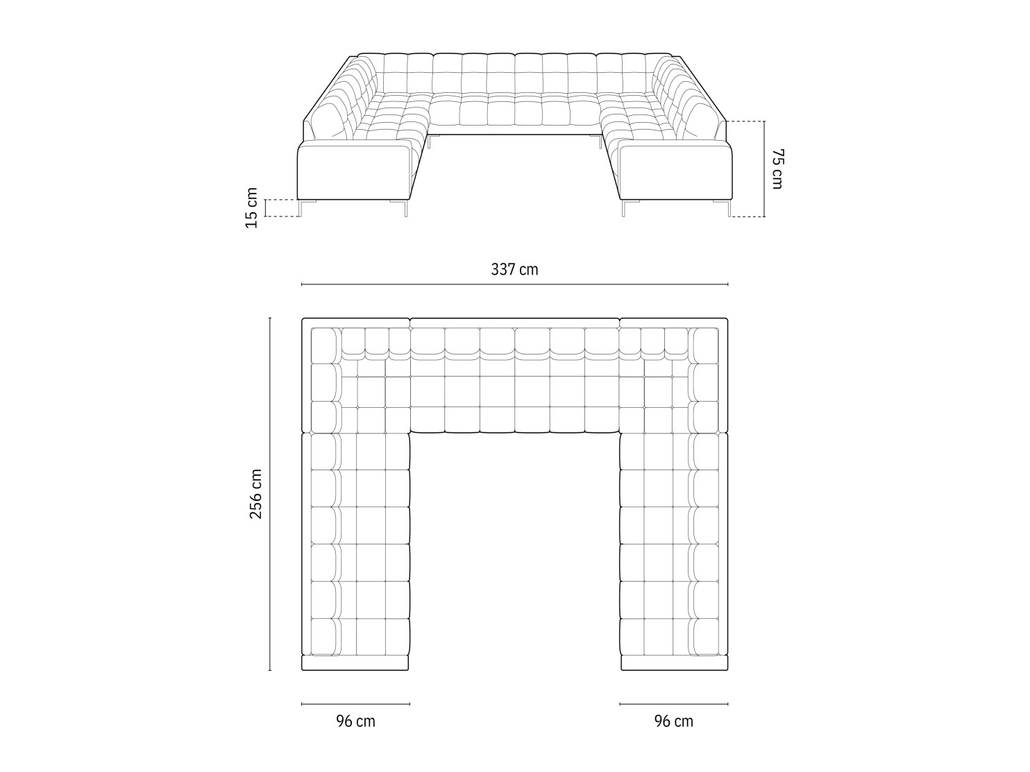 Ecksofa Calelbe 120 (Bluvel 22)
