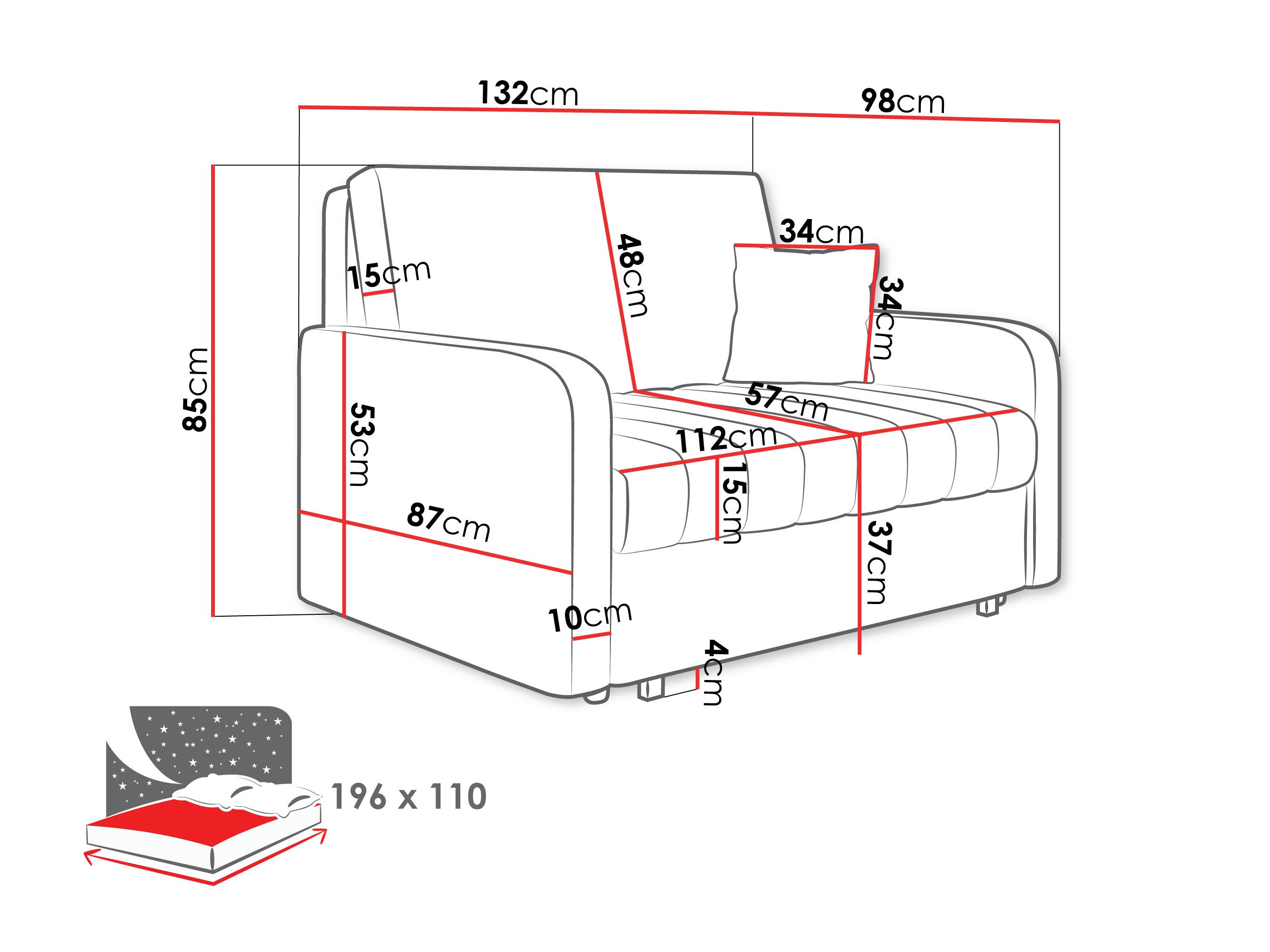 Schlafsofa Columbus 259 (Polo 894)