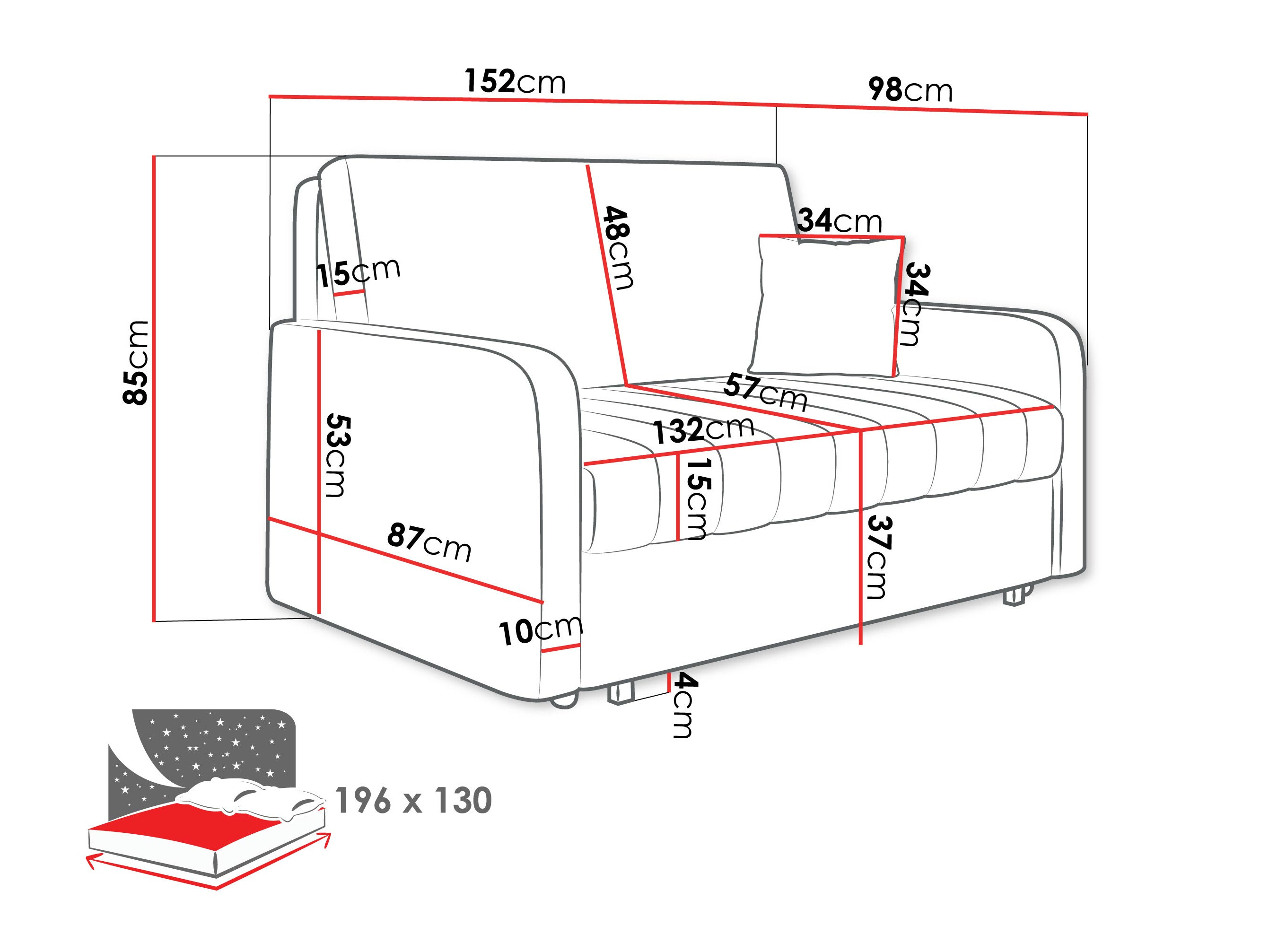 Schlafsofa Columbus 260 (Polo 889)
