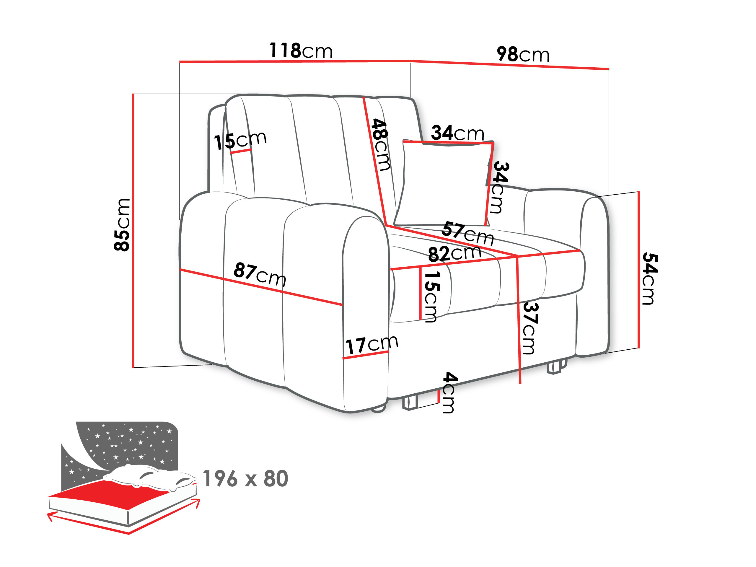 Sessel Columbus 262 (Lumo 75)
