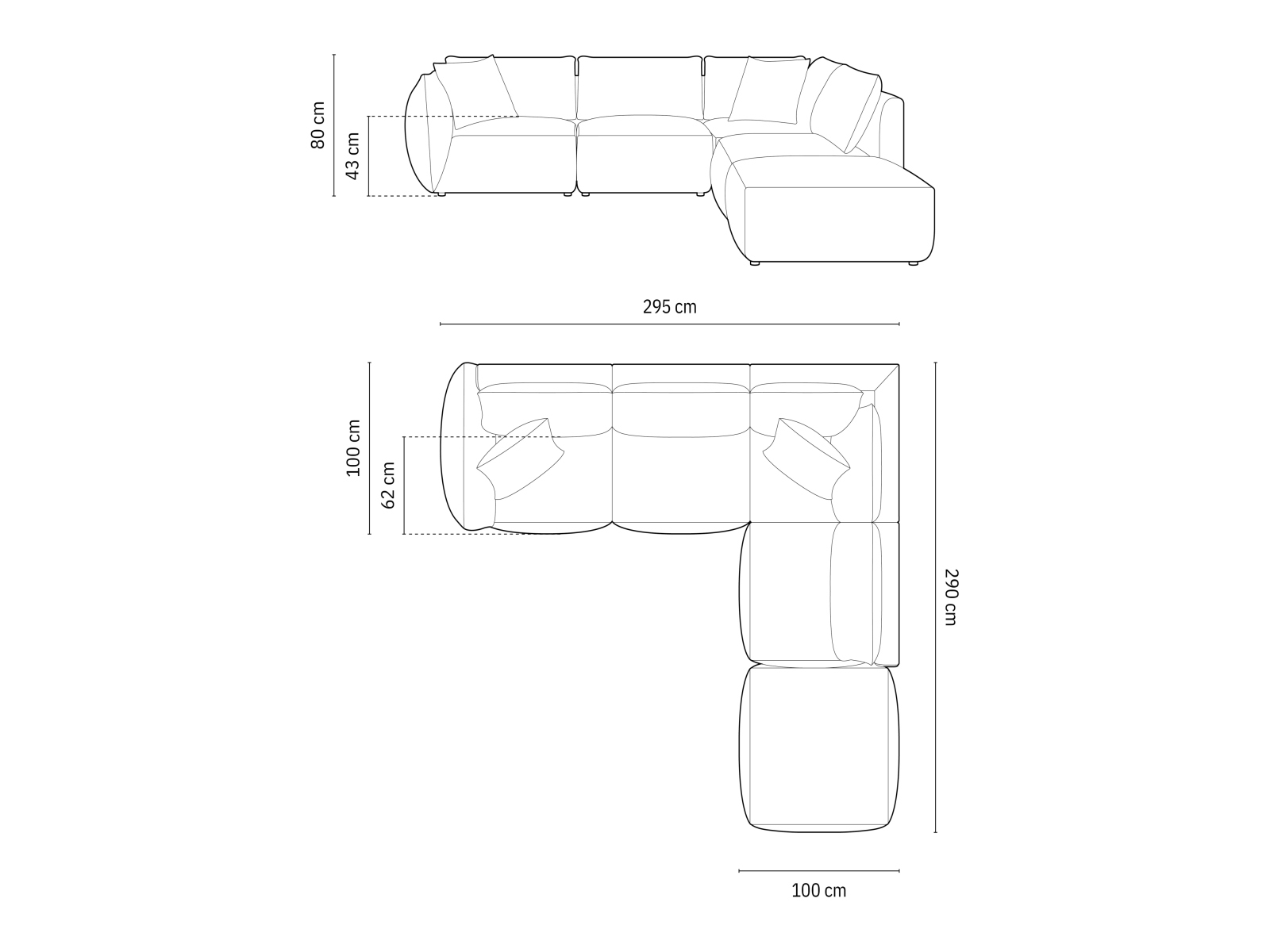 Modulares Ecksofa Ruvmone 108 (Lins 74)