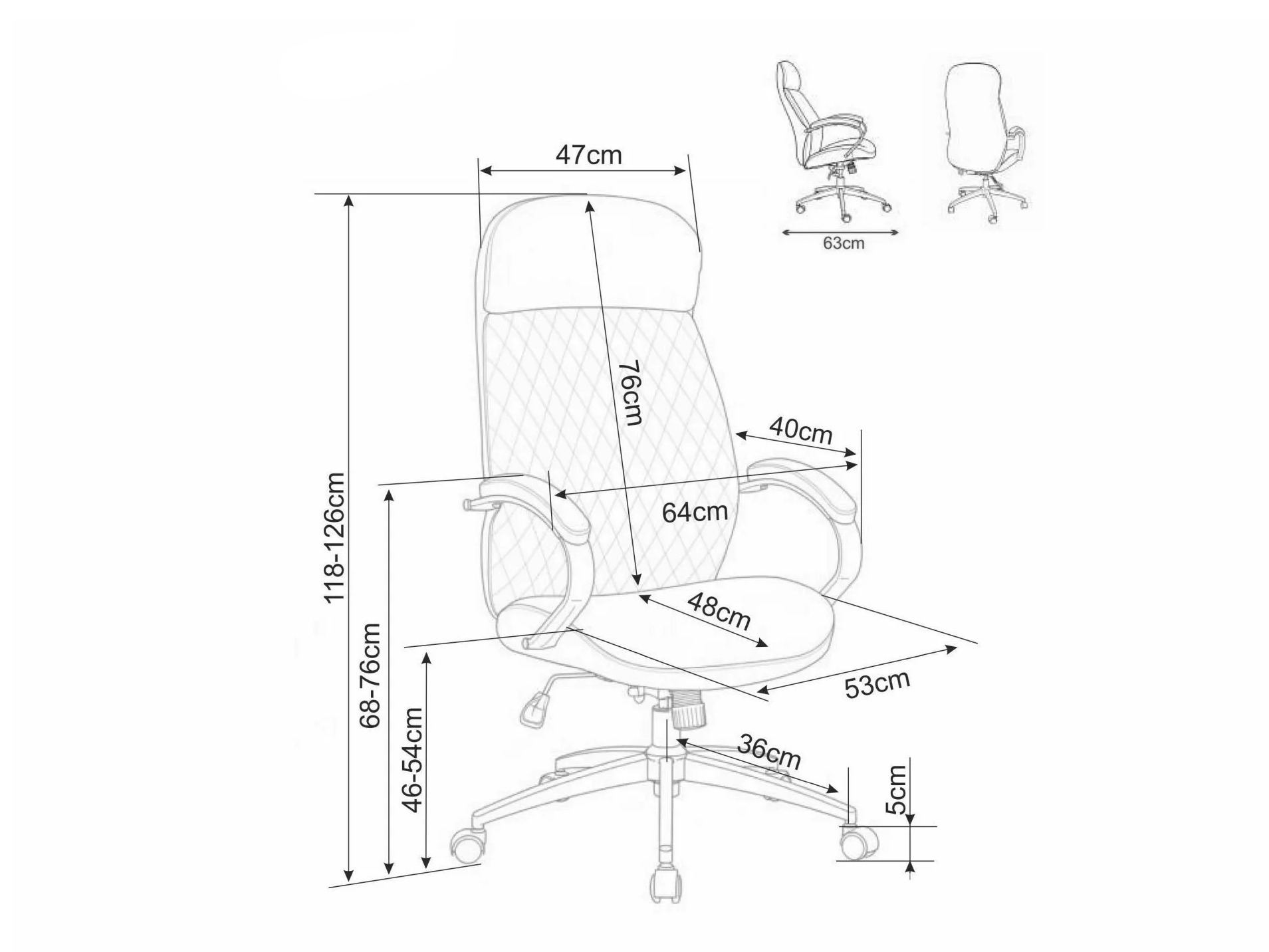Bürostuhl Detroit 972 (Grau)