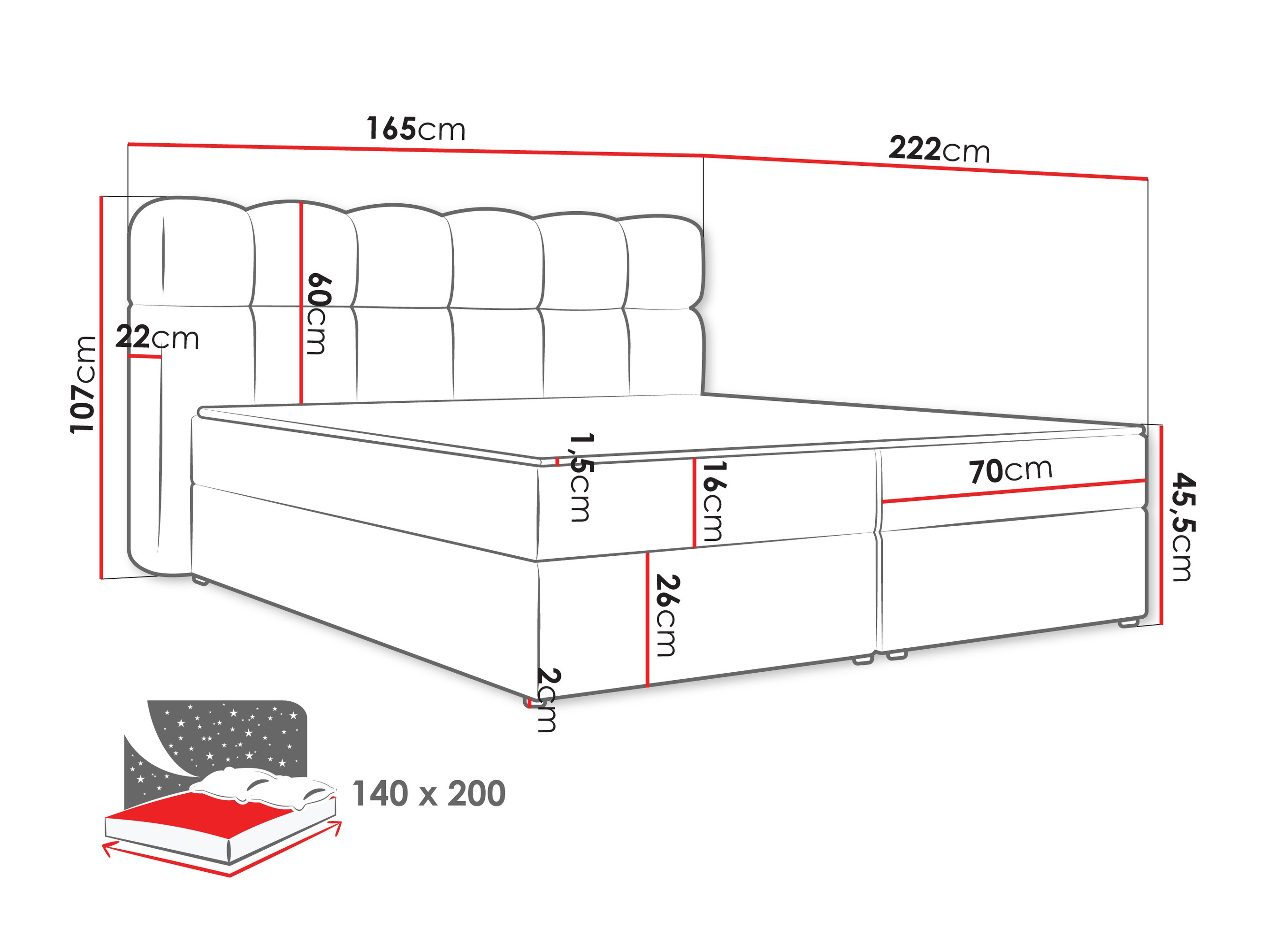 Boxspringbett Stonecrest 113 (Lambi 03)
