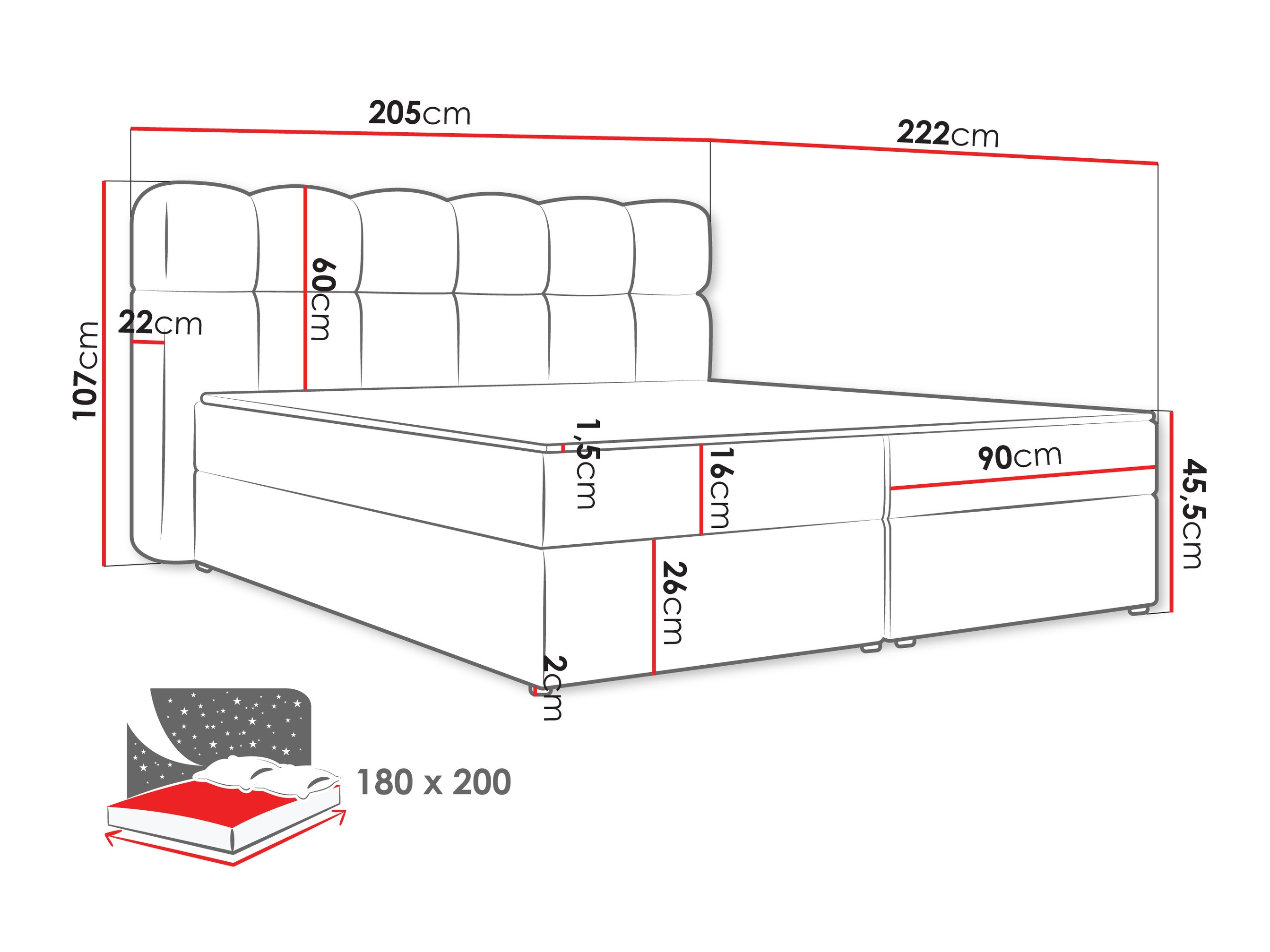 Boxspringbett Stonecrest 113 (Lambi 03)