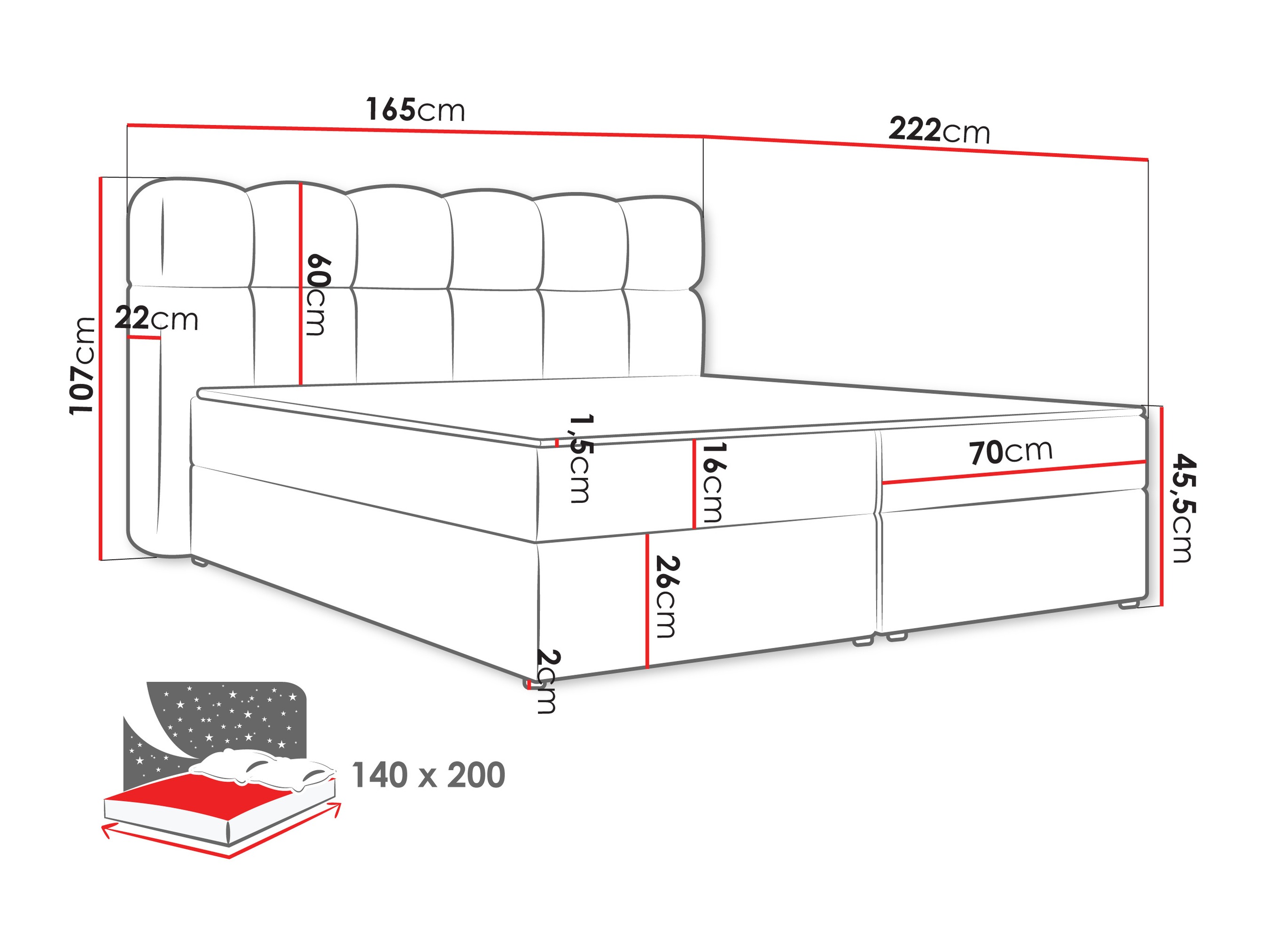 Boxspringbett Stonecrest 113 (Lambi 04)