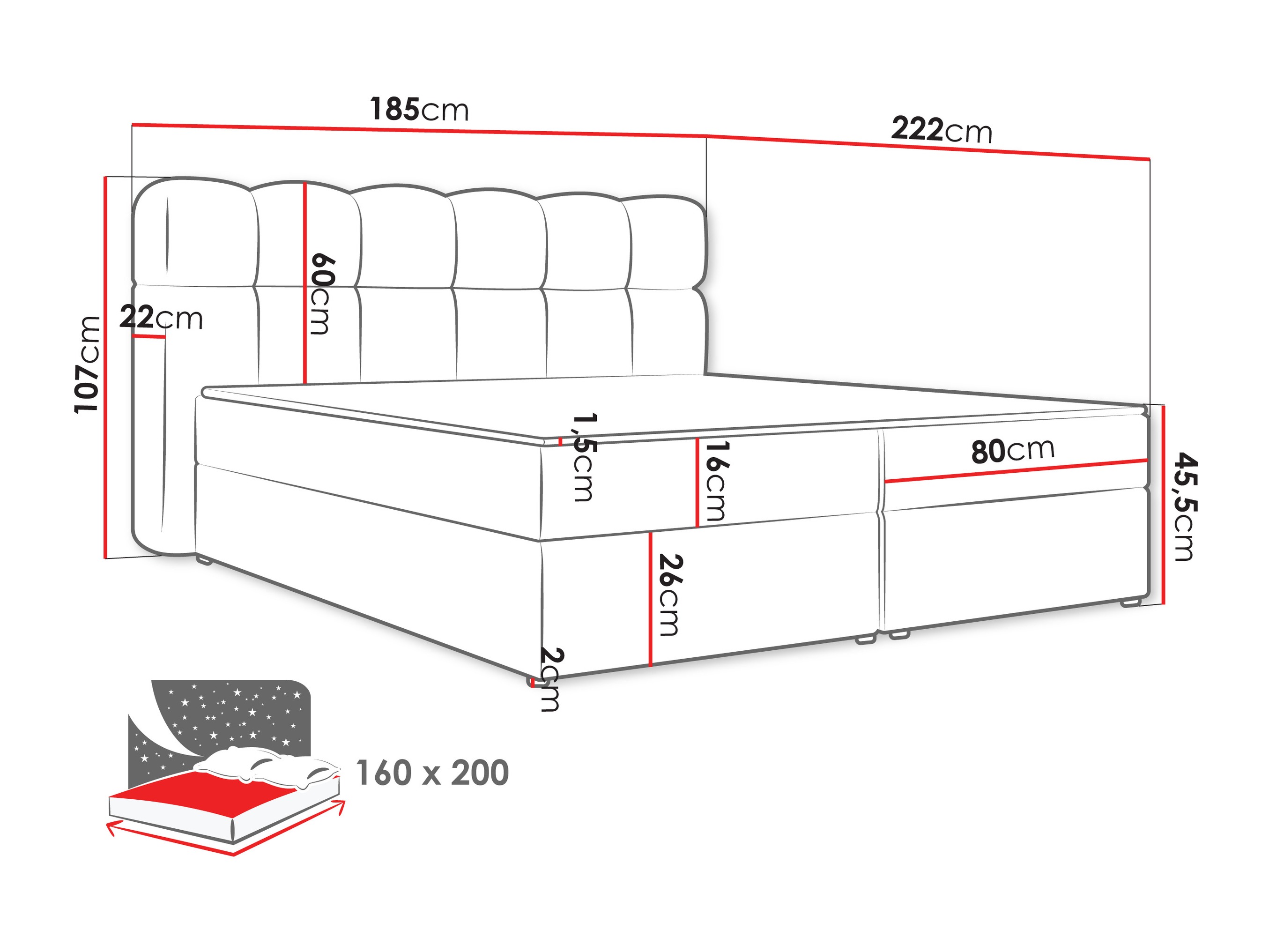 Boxspringbett Stonecrest 113 (Lambi 04)