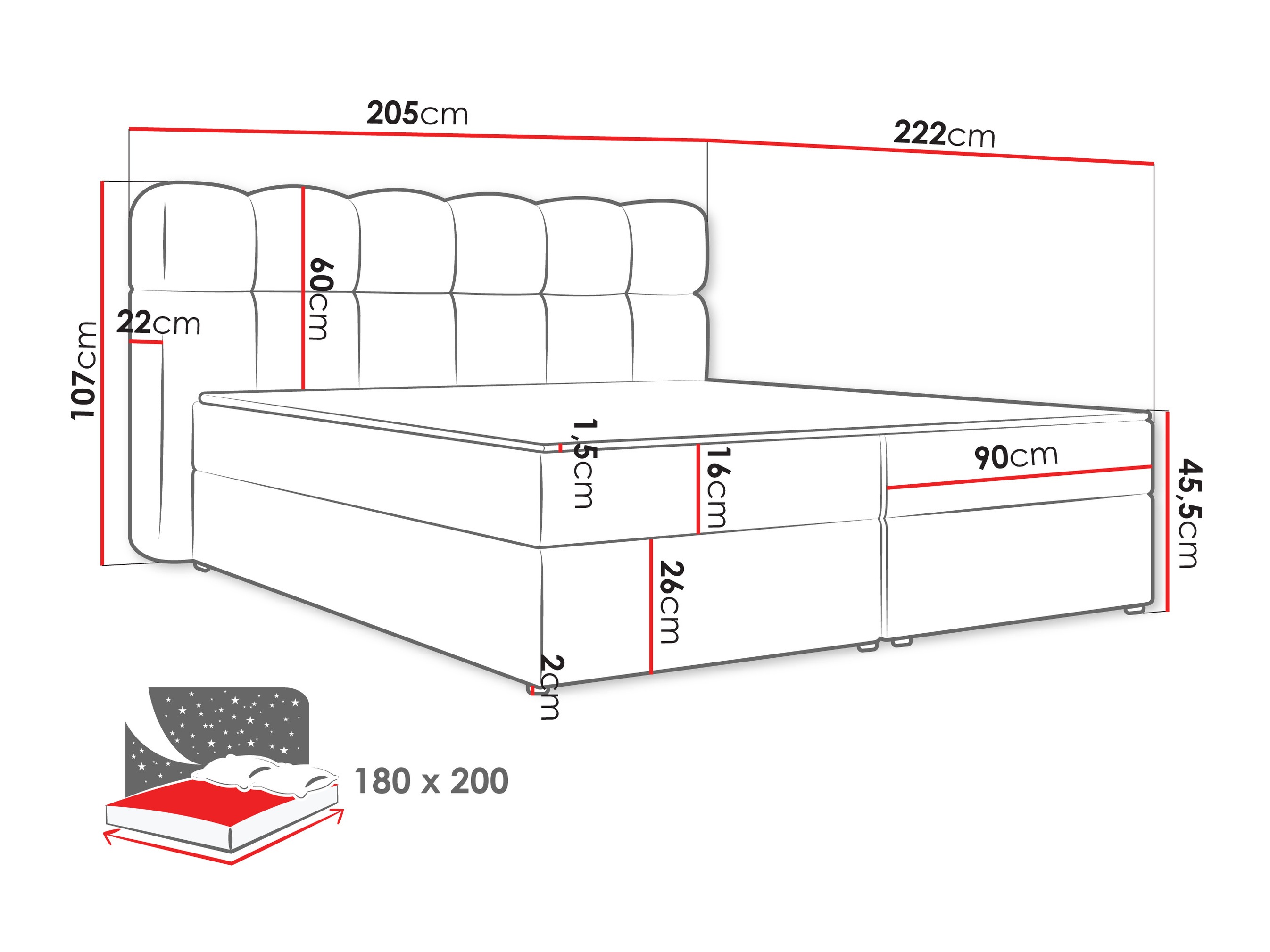Boxspringbett Stonecrest 113 (Lambi 04)