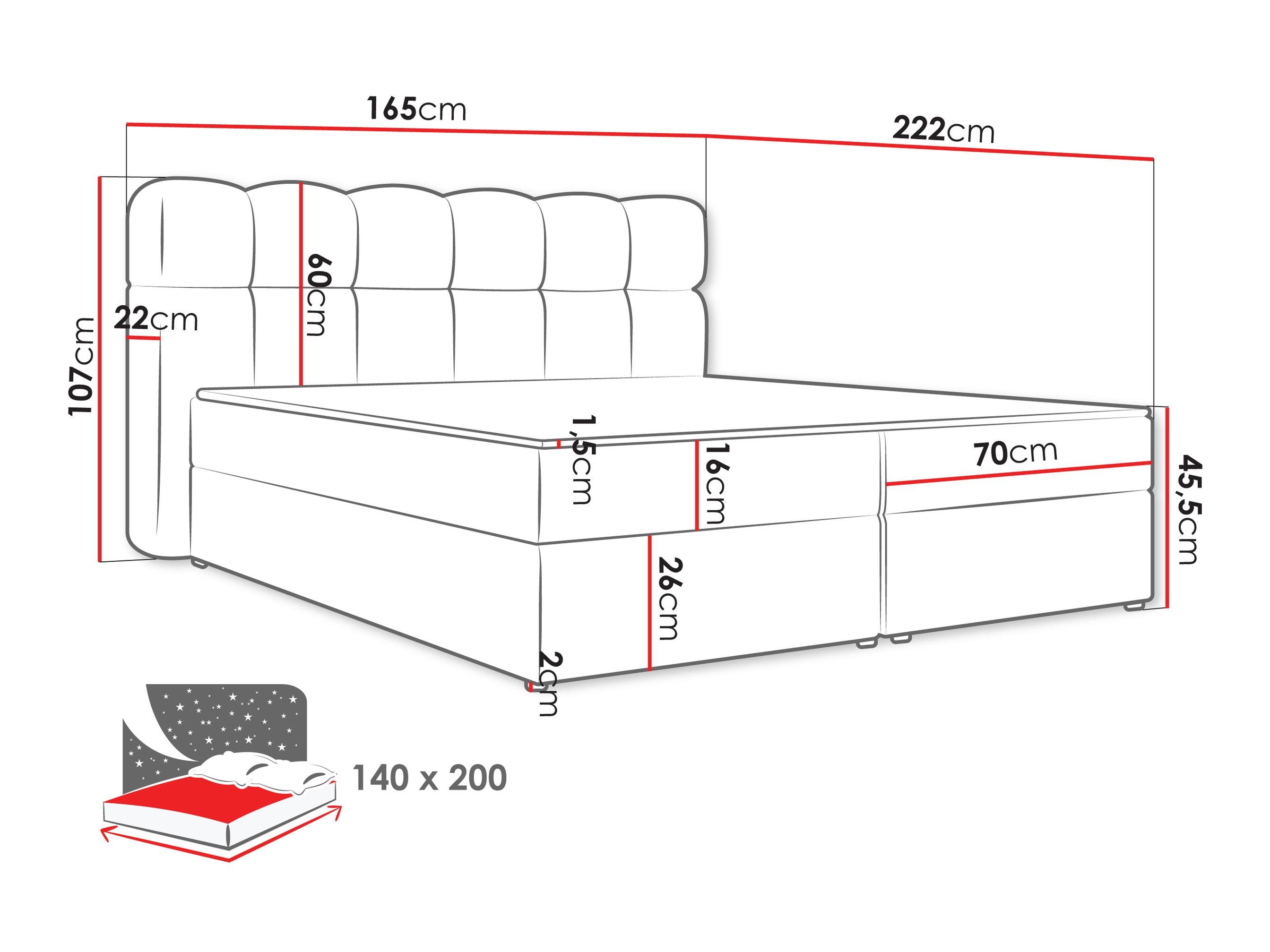 Boxspringbett Stonecrest 113 (Lambi 06)