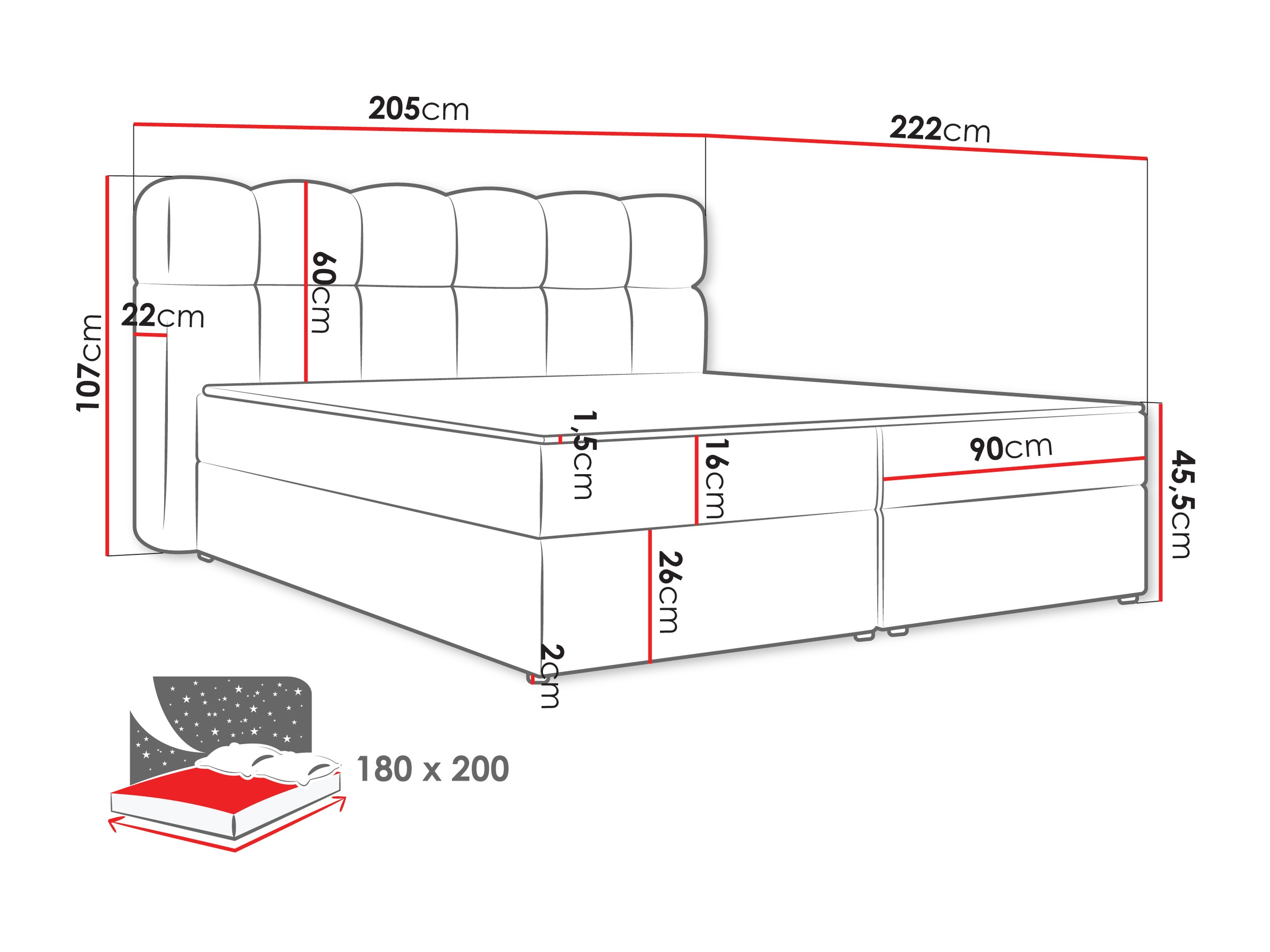 Boxspringbett Stonecrest 113 (Lambi 06)