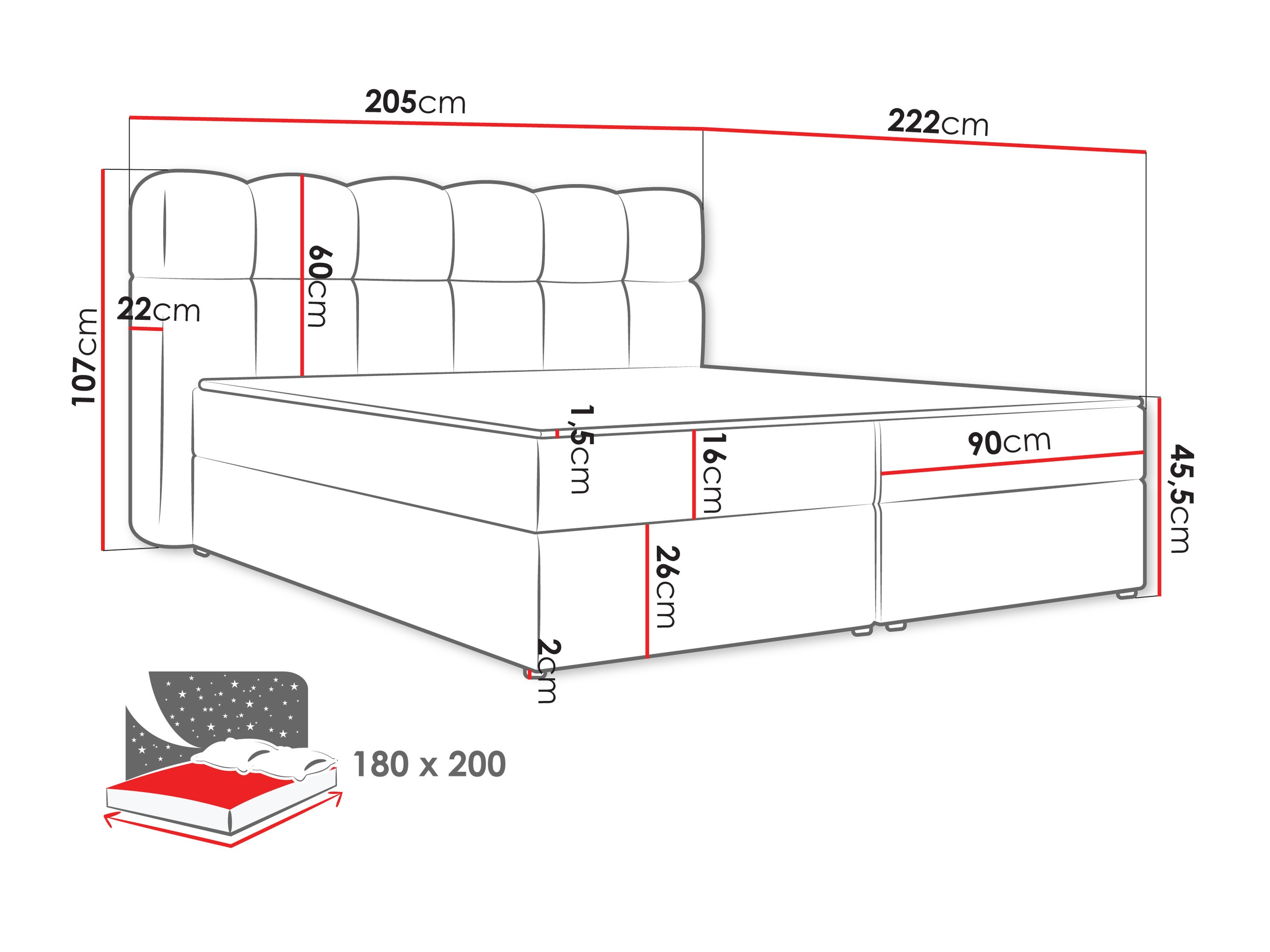 Boxspringbett Stonecrest 113 (Lambi 07)