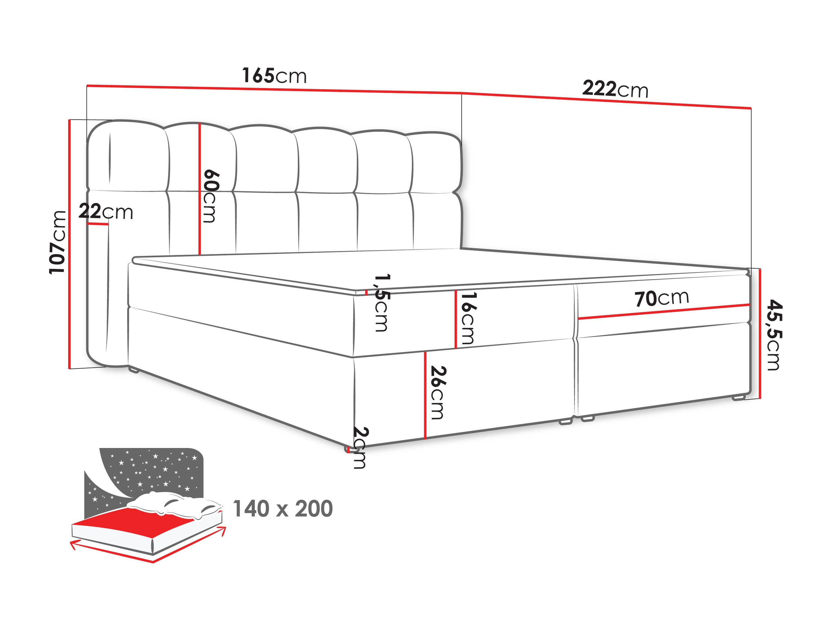 Boxspringbett Stonecrest 113 (Lambi 11)