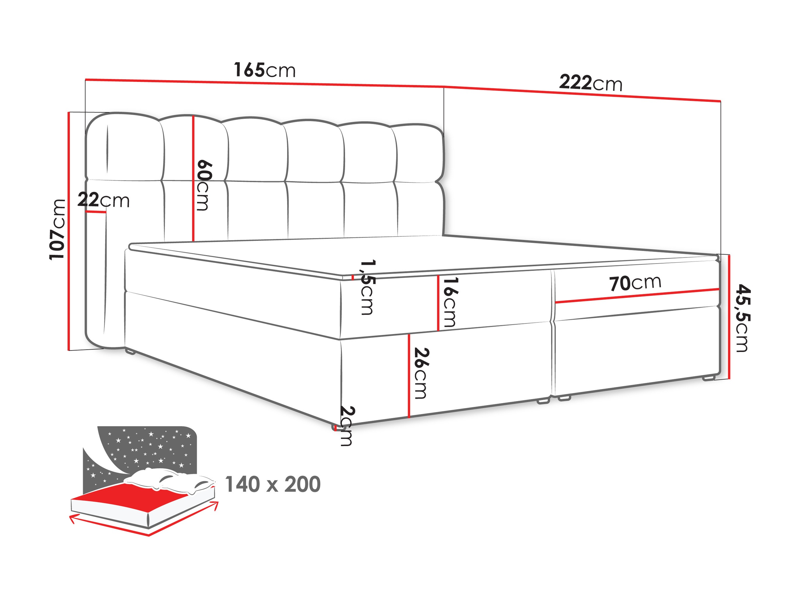 Boxspringbett Stonecrest 113 (Lambi 12)