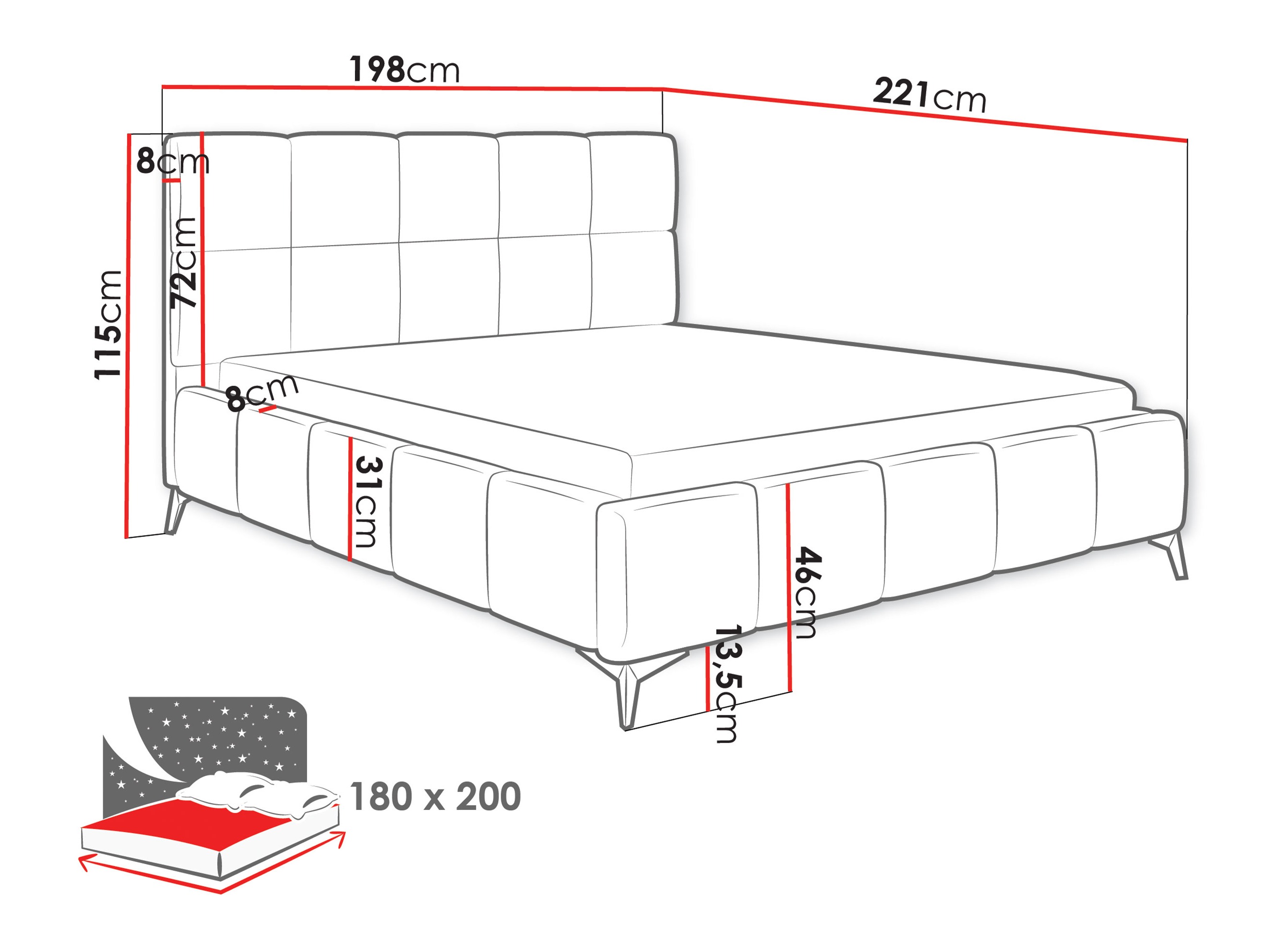Bett Skokie 101 (Velluto 02)