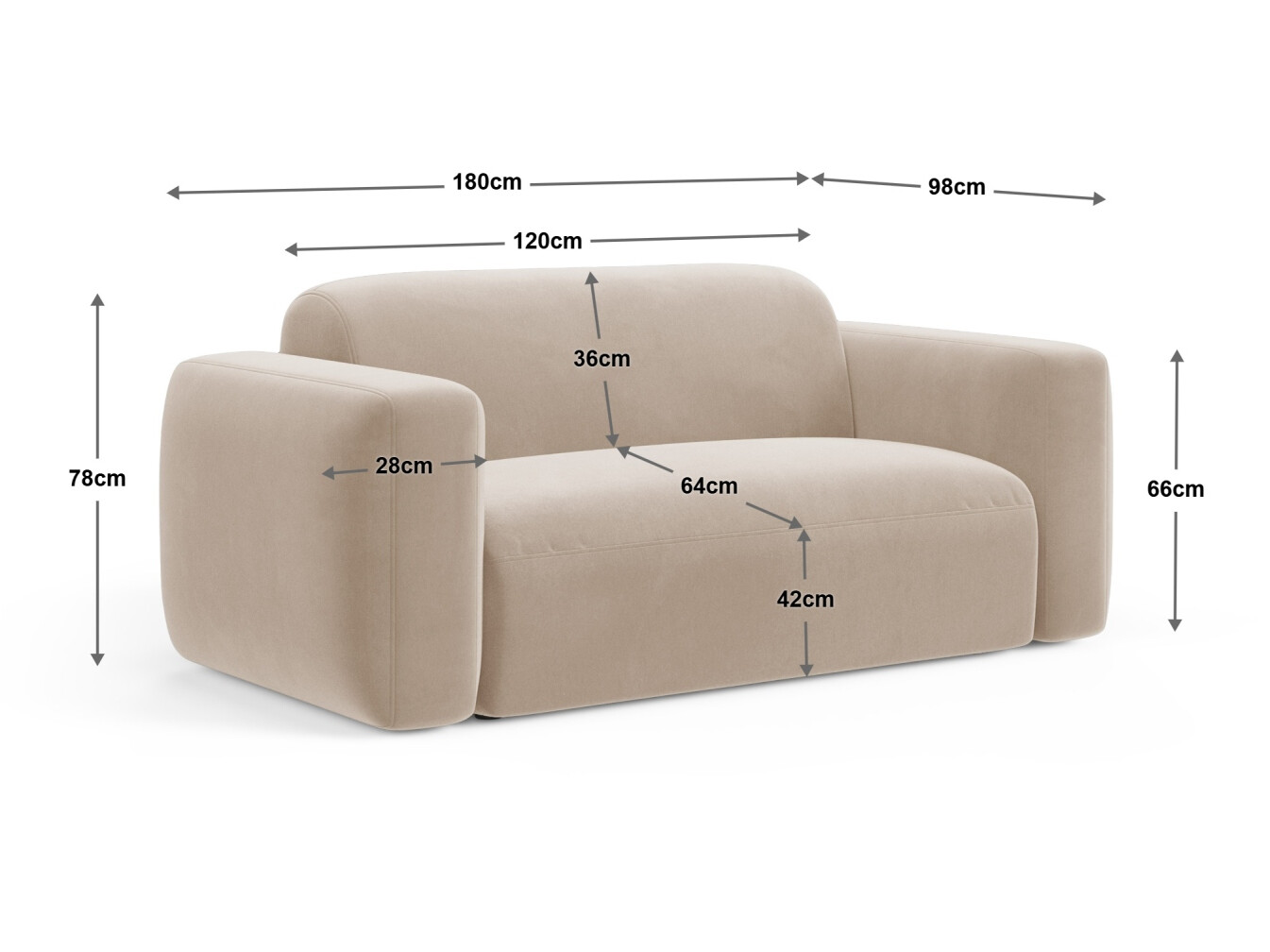 Sofa Serduna 100 (Sorella 77)