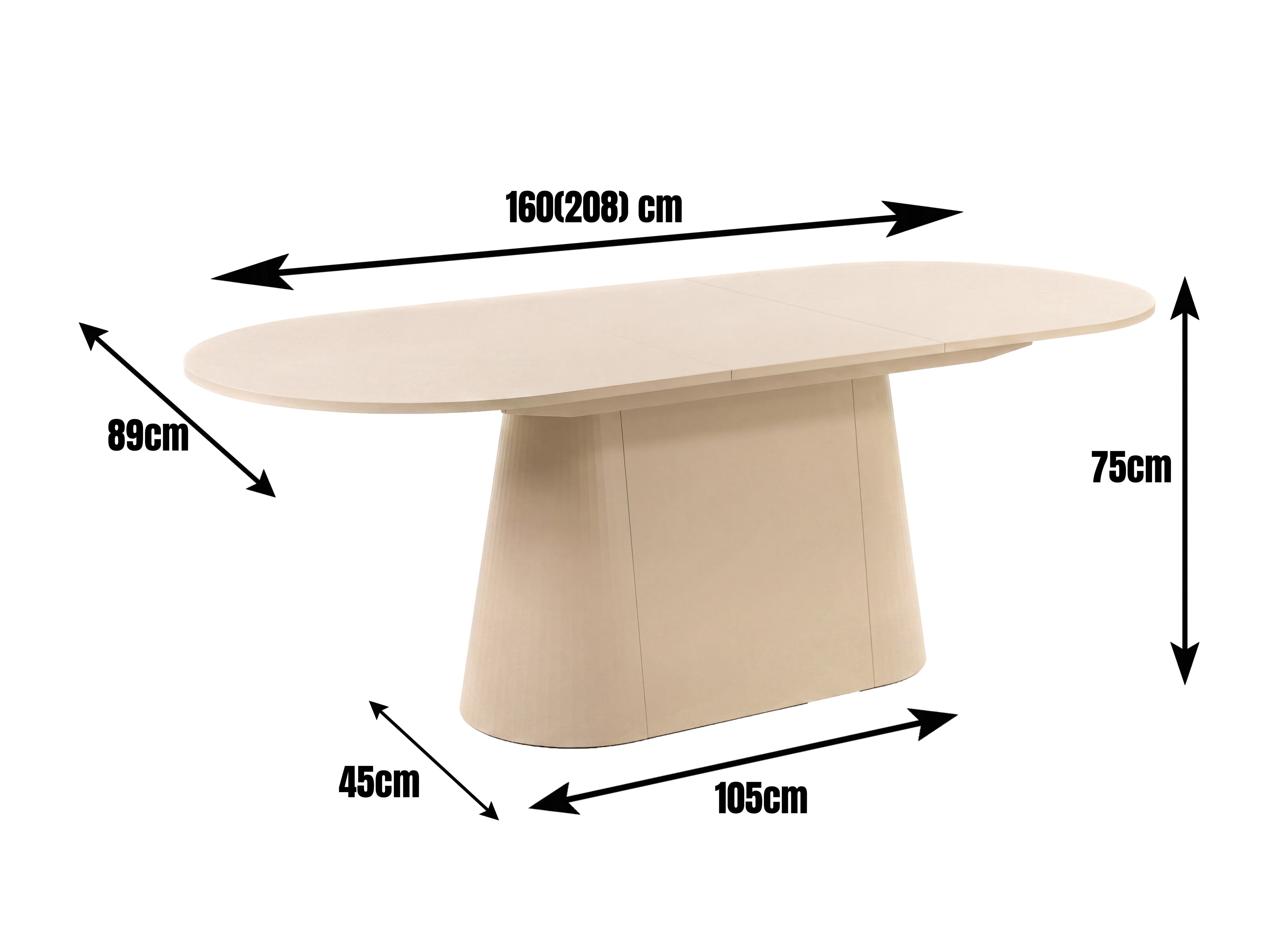 Tisch Hoboken 102 (Cappuccino)