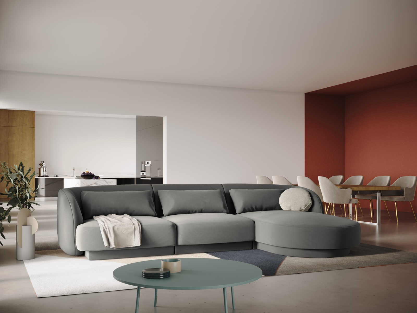 Ecksofa Feltoro 104 (Bluvel 13)