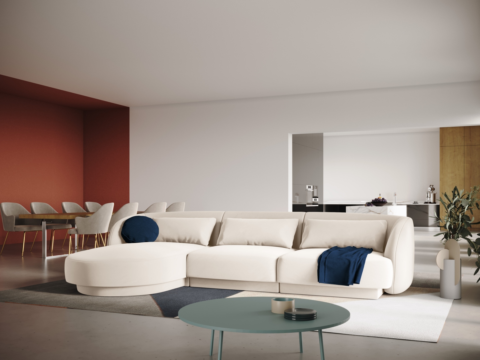 Ecksofa Feltoro 104 (Bluvel 22)