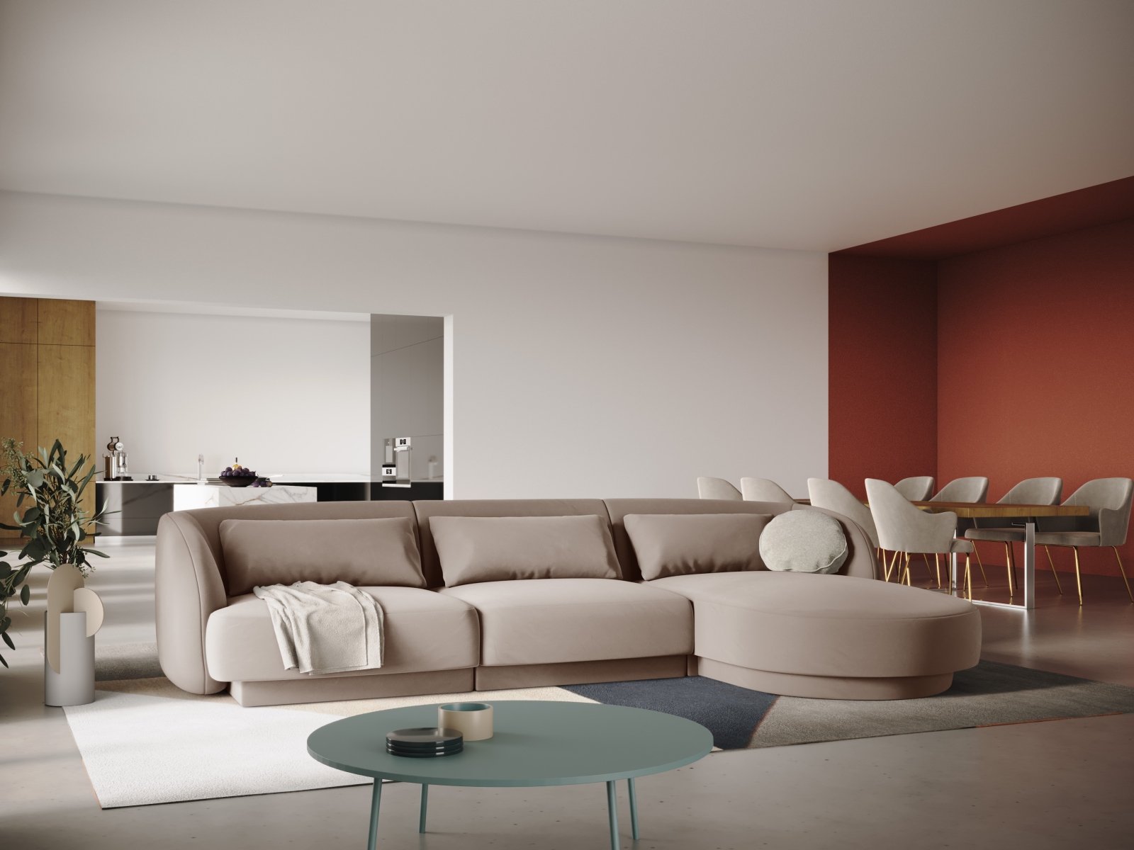 Ecksofa Feltoro 104 (Bluvel 28)