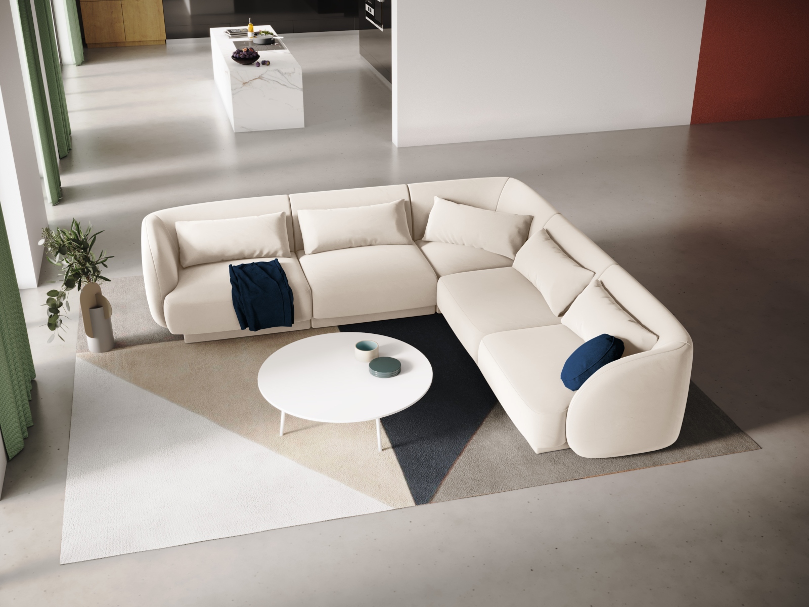 Ecksofa Feltoro 106 (Bluvel 22)