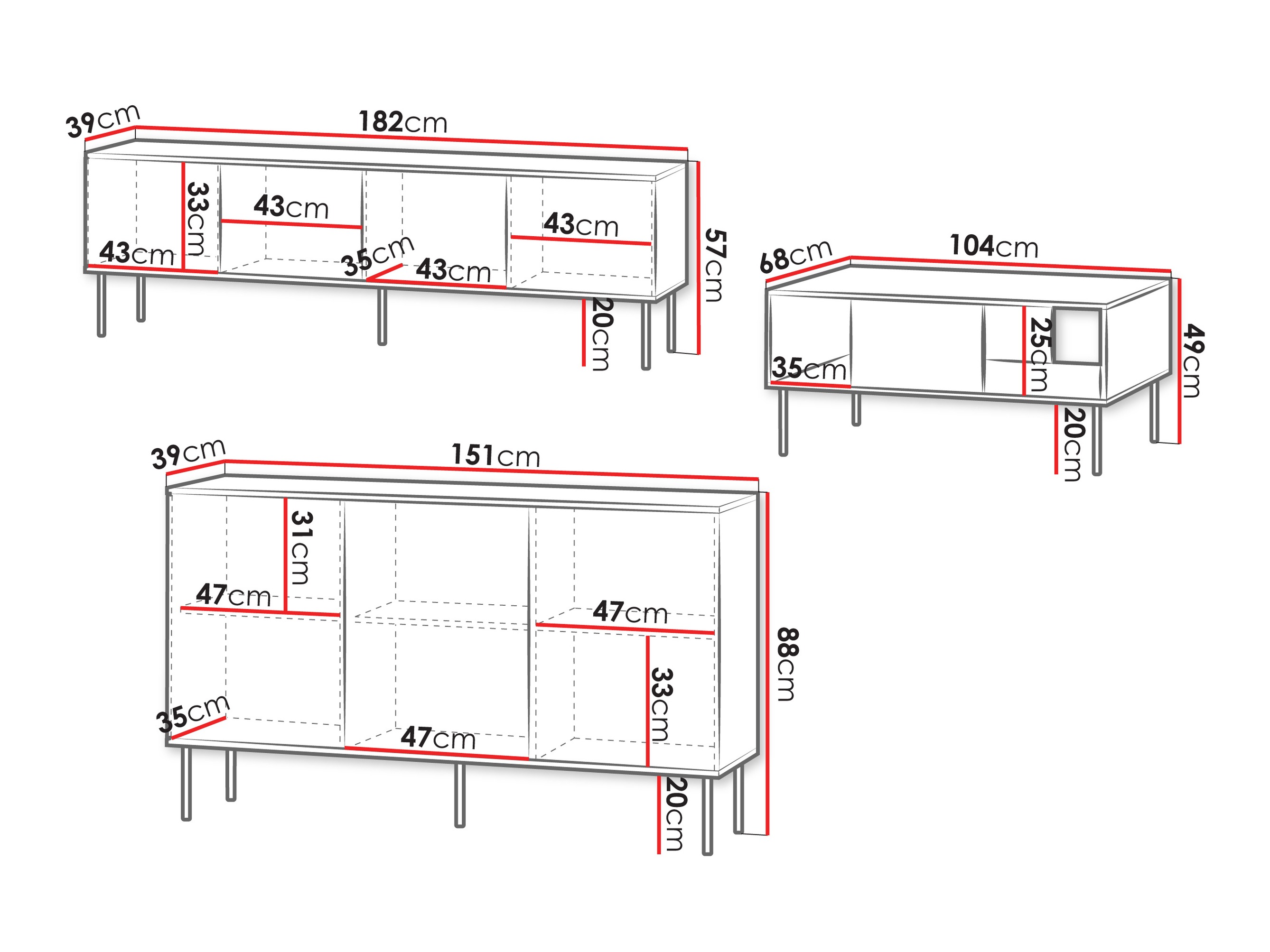 Wohnzimmer-Sets Teseta 105
