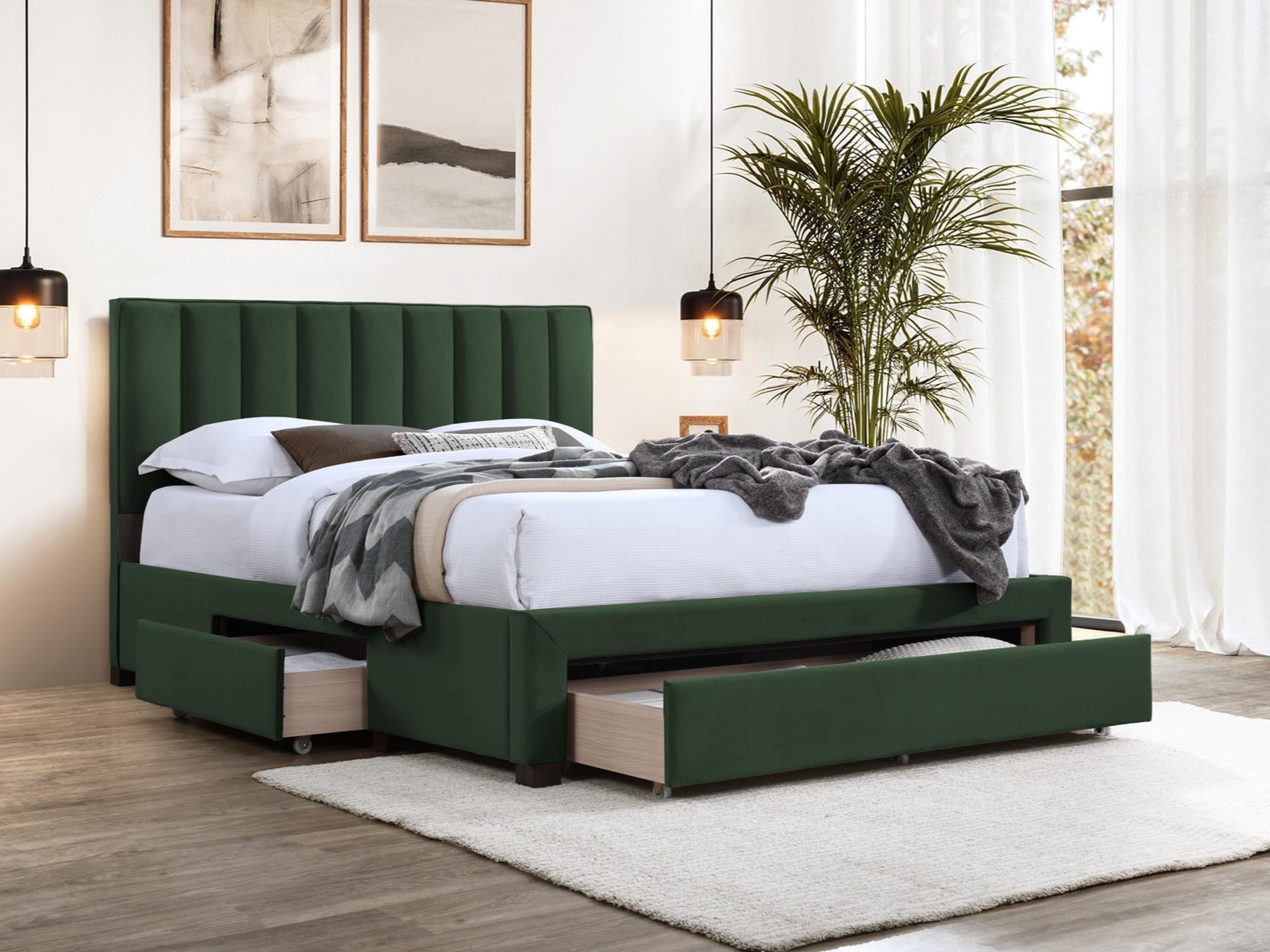 Bett Houston Fides (Dunkelgrün)