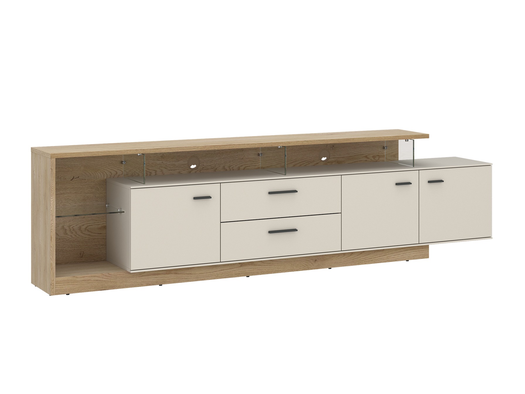 TV-Möbel Avicoro 107 (Sonoma Eichenholzoptik + Kaschmir)