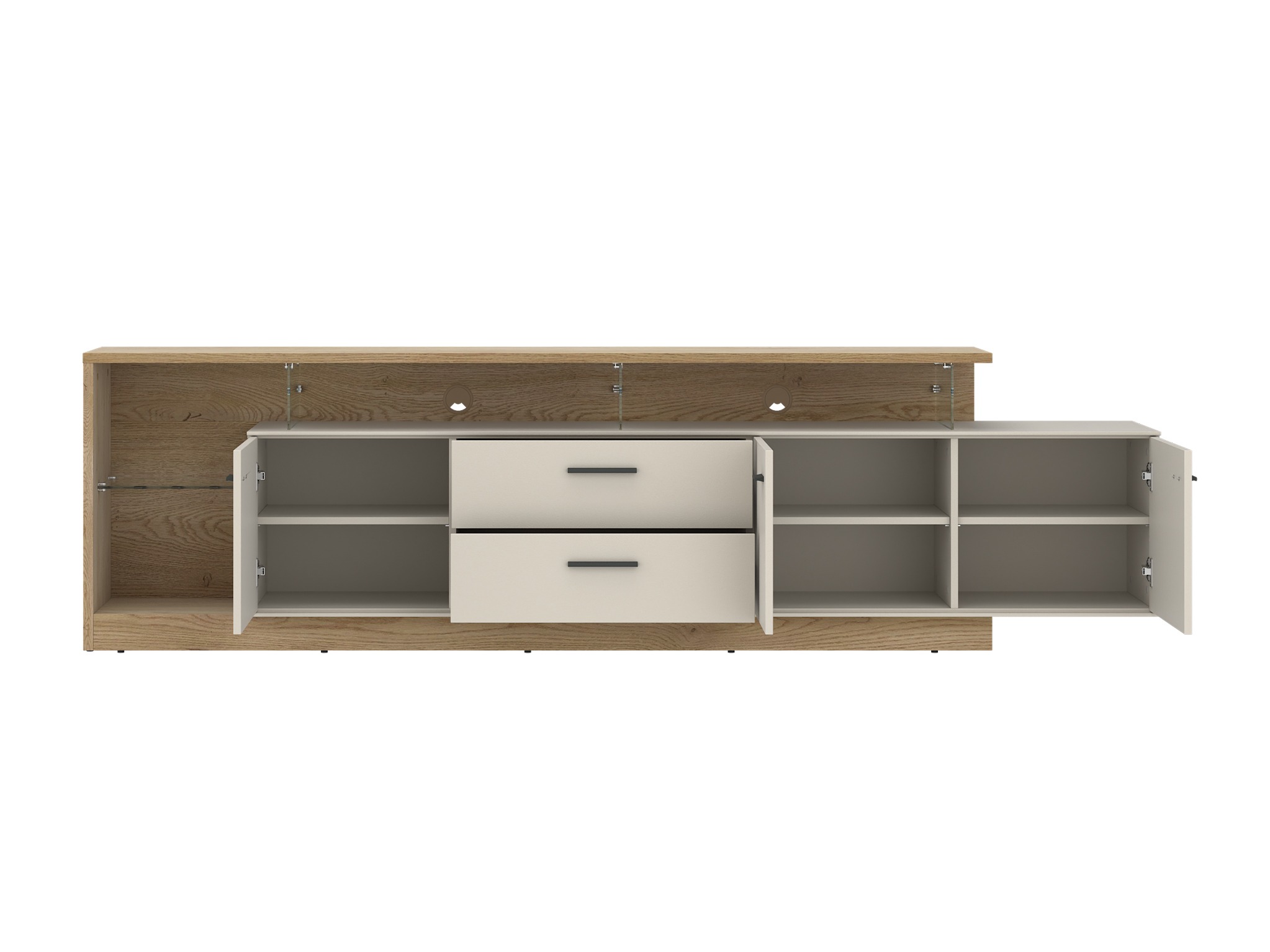TV-Möbel Avicoro 107 (Sonoma Eichenholzoptik + Kaschmir)