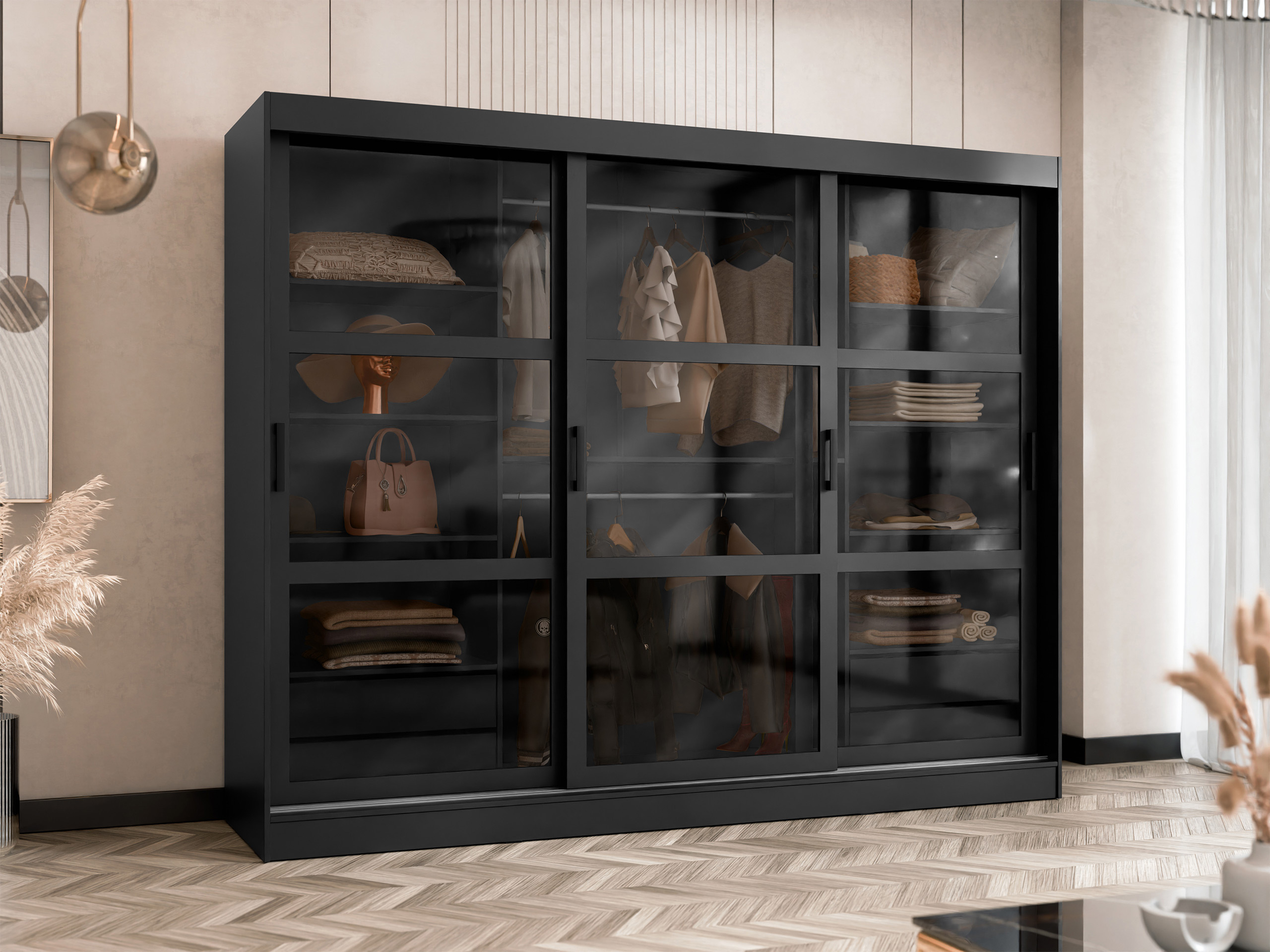 Kleiderschrank Comfivo Opus (Schwarz)