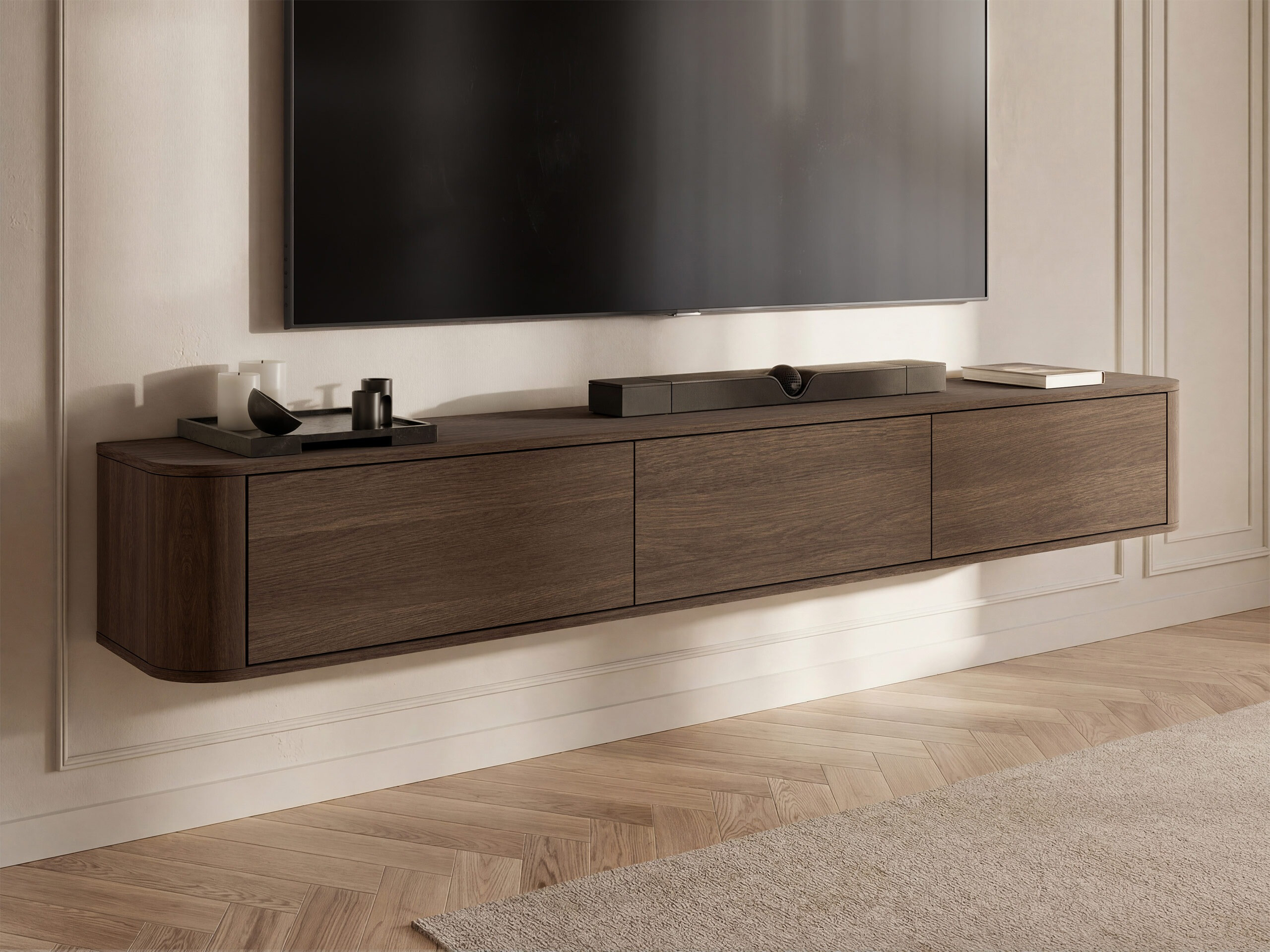 TV-Möbel Kingston 209 (Eichenholzoptik dunkel)