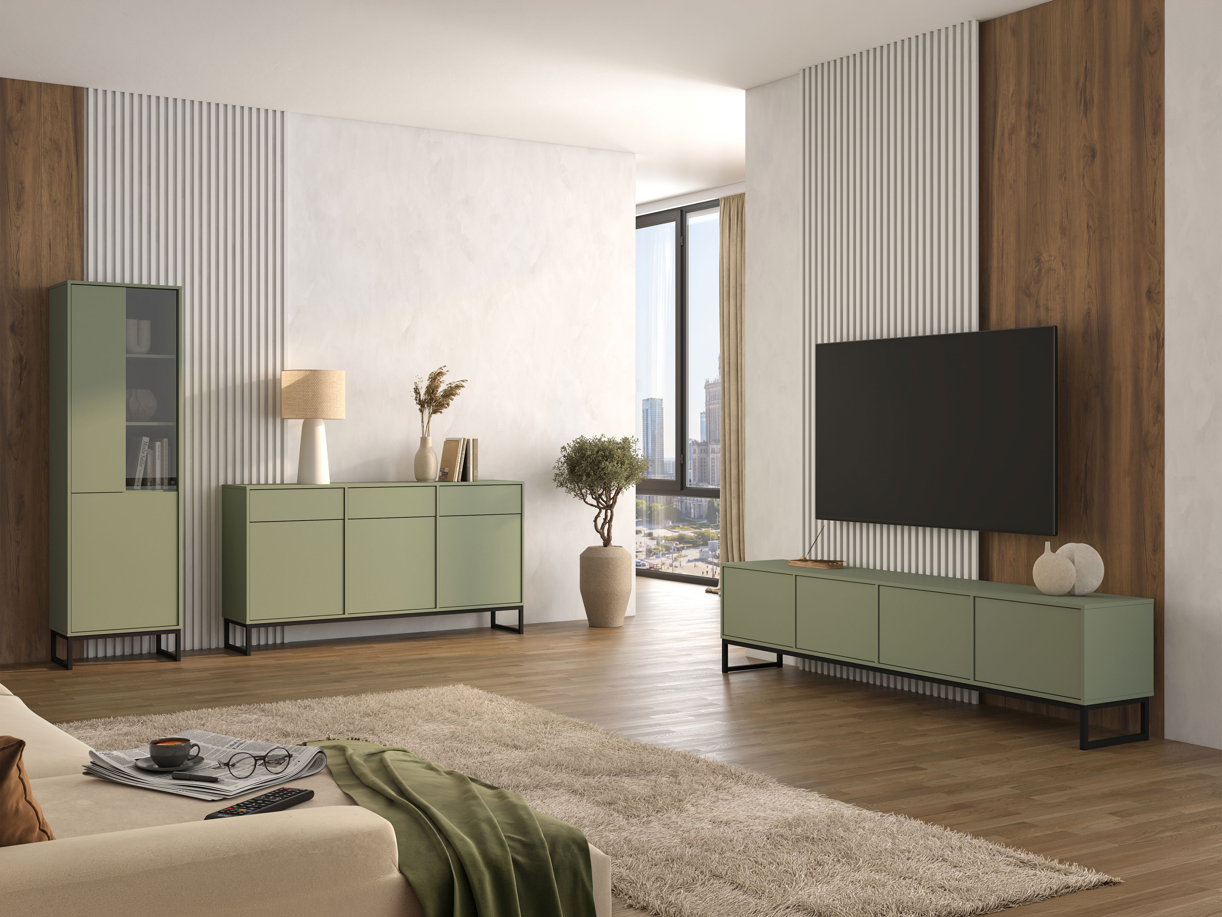 Wohnzimmer-Sets Maravio 106 (Grün)