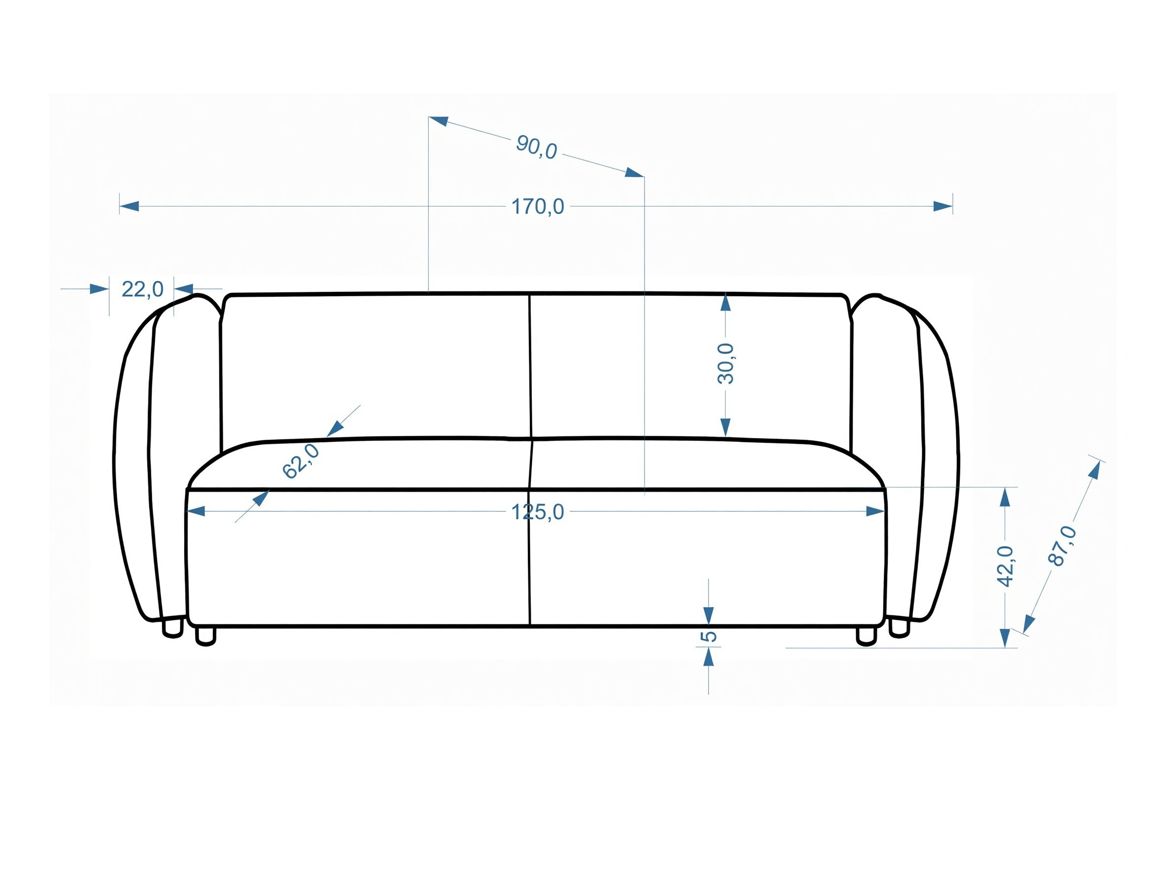 Sofa Houston 2178 (Cremefarben)