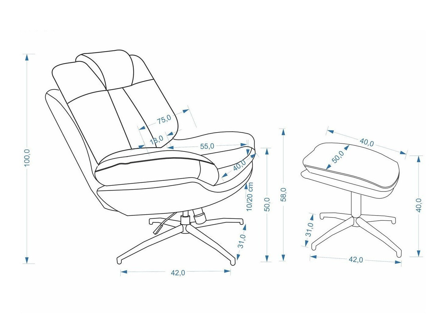 Sessel Houston 2179 (Grau)
