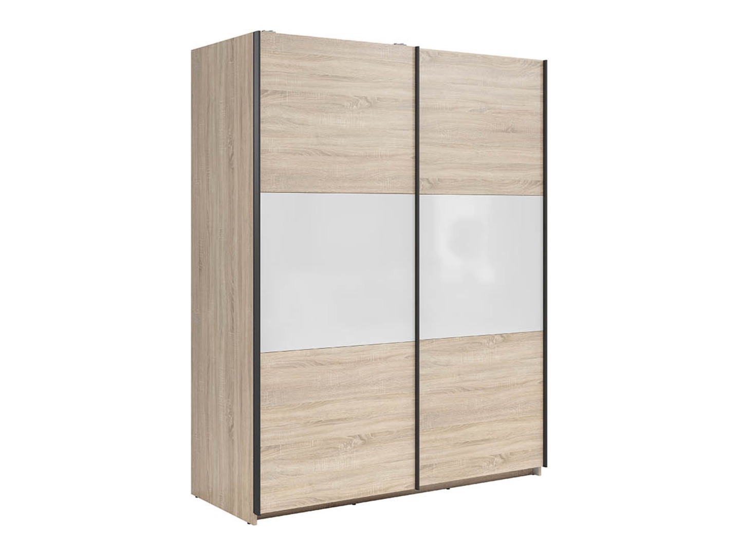 Kleiderschrank Livevaro 117 (Sonoma Eichenholzoptik + Weiß)
