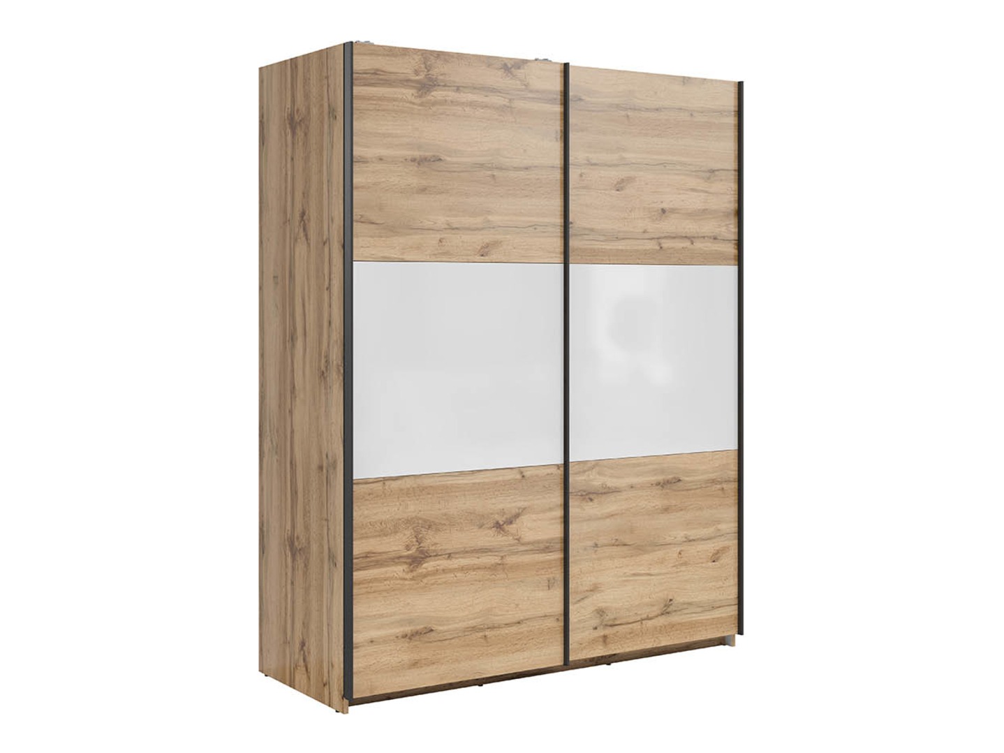Kleiderschrank Livevaro 117 (Wotan Eiche + Weiß)