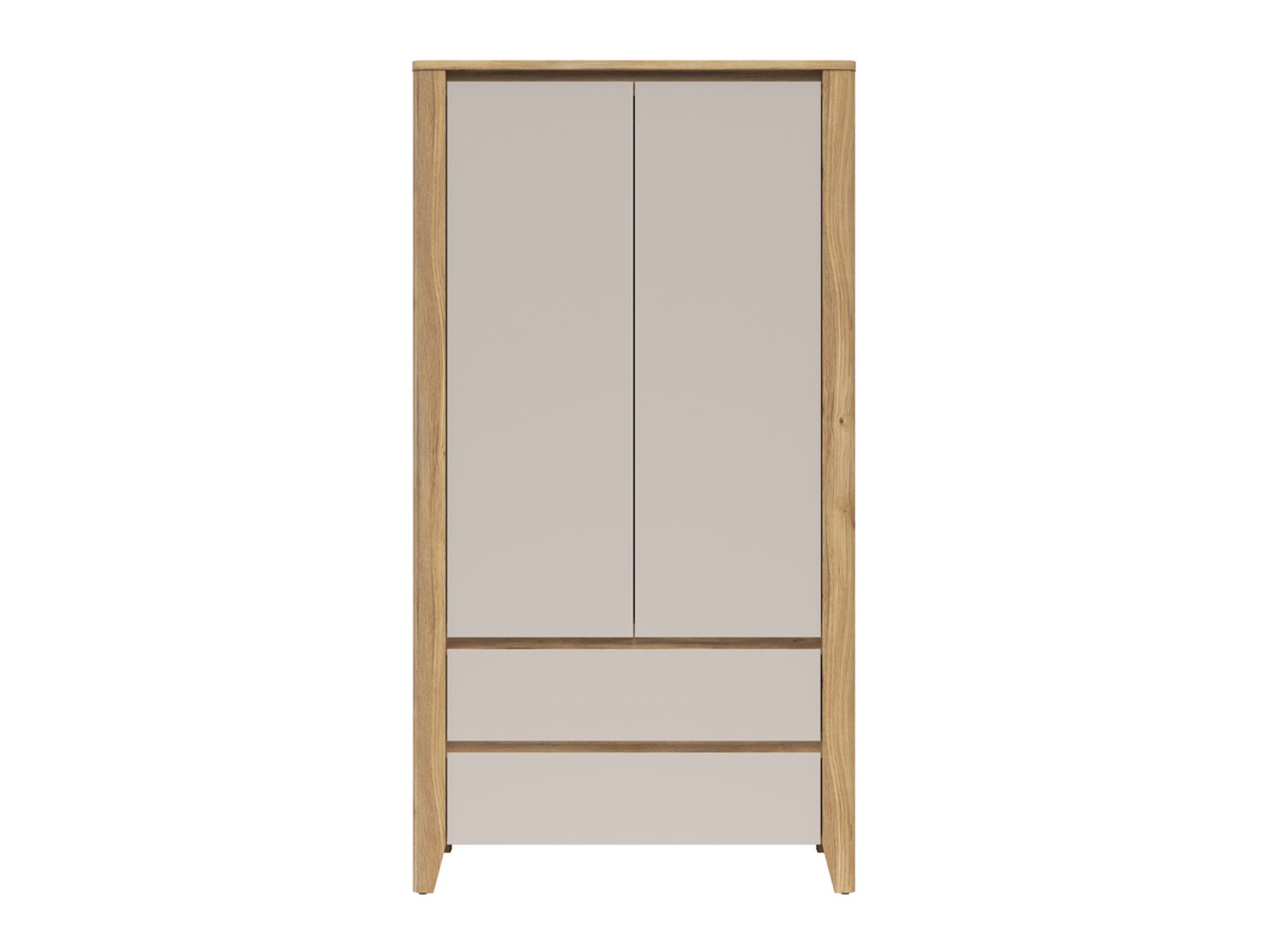 Kleiderschrank Talduno 103 (Eichenholzoptik hell + Kaschmir)