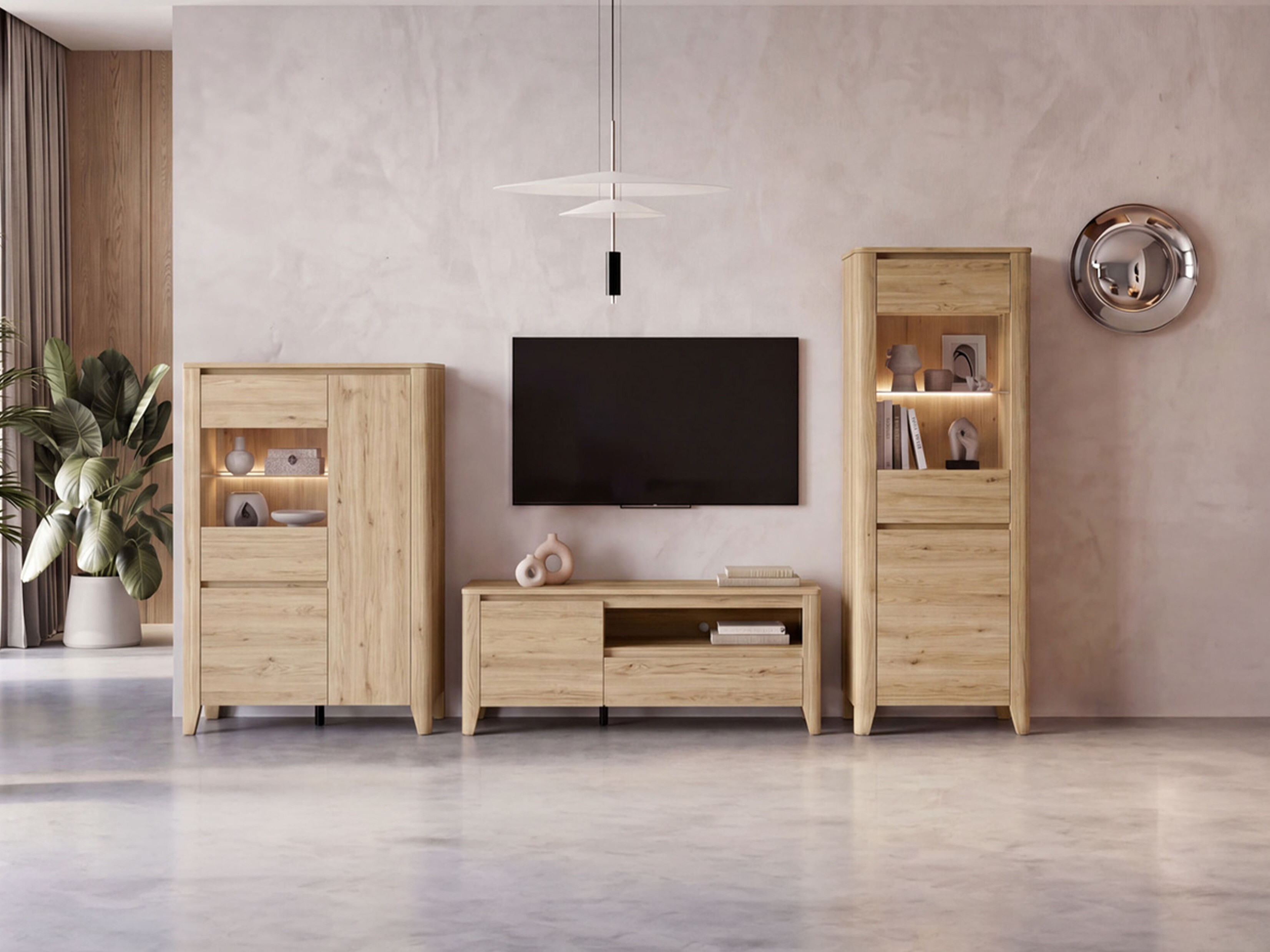 Wohnzimmer-Sets Talduno 108 (Eichenholzoptik hell)