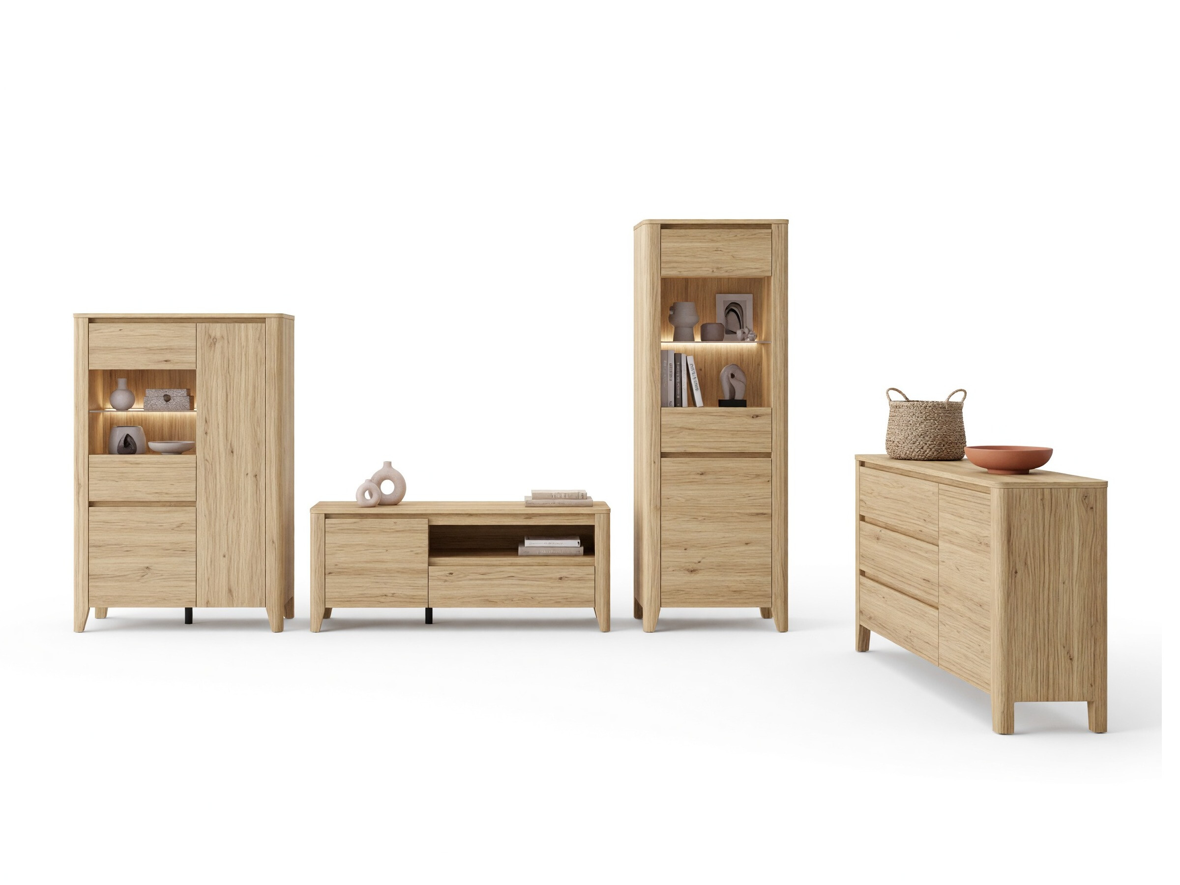Wohnzimmer-Sets Talduno 108 (Eichenholzoptik hell)