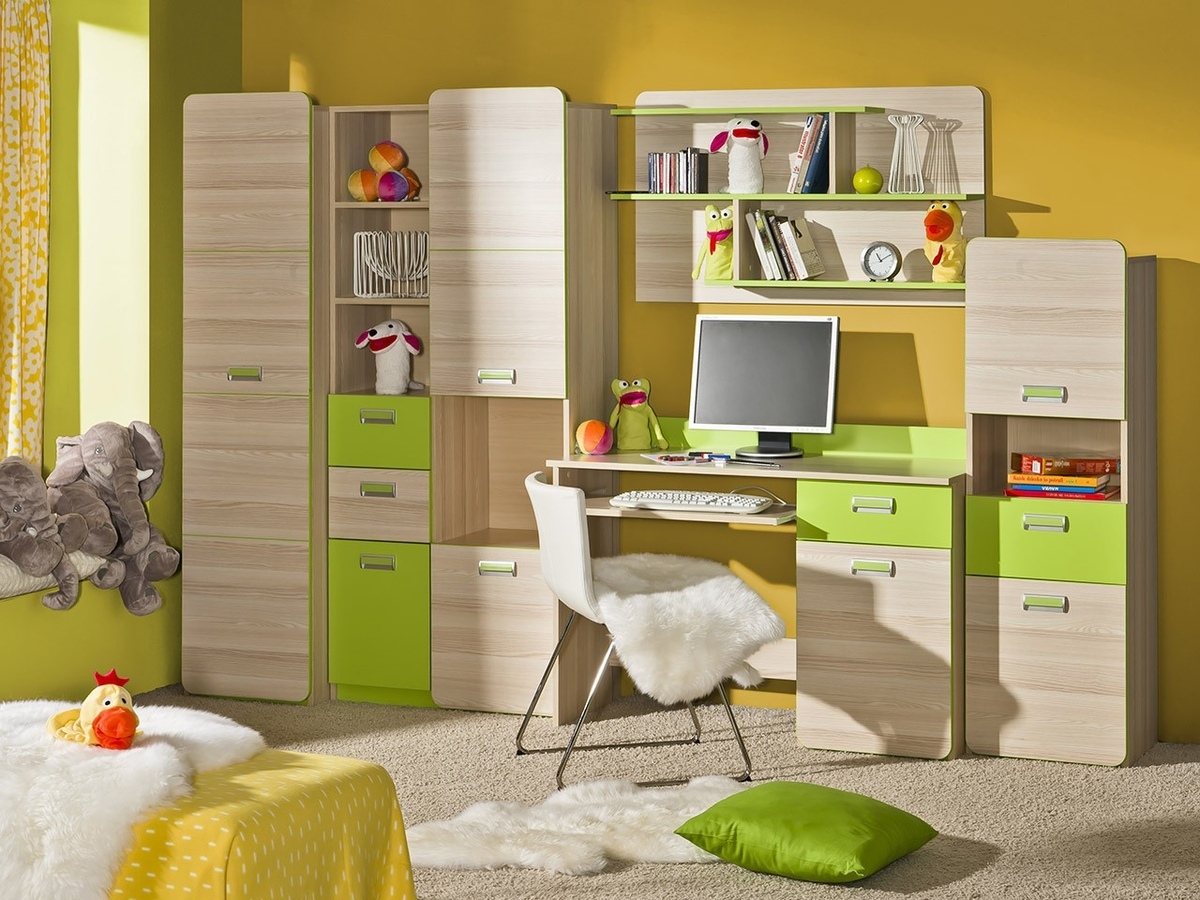 Kinderzimmer-Set Ophmora 118 (Asche + Grün)