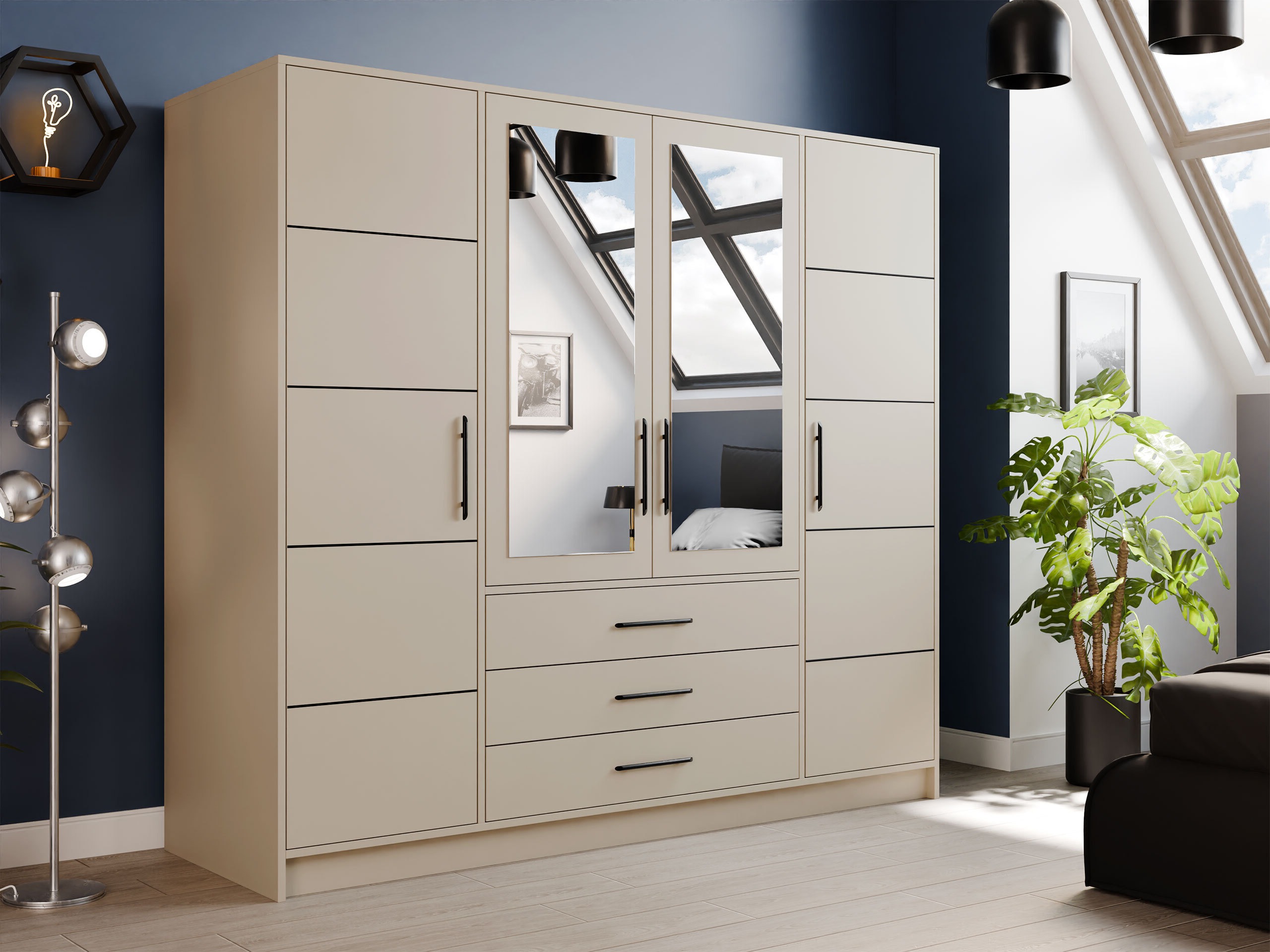 Kleiderschrank Dortivu (Kaschmir)