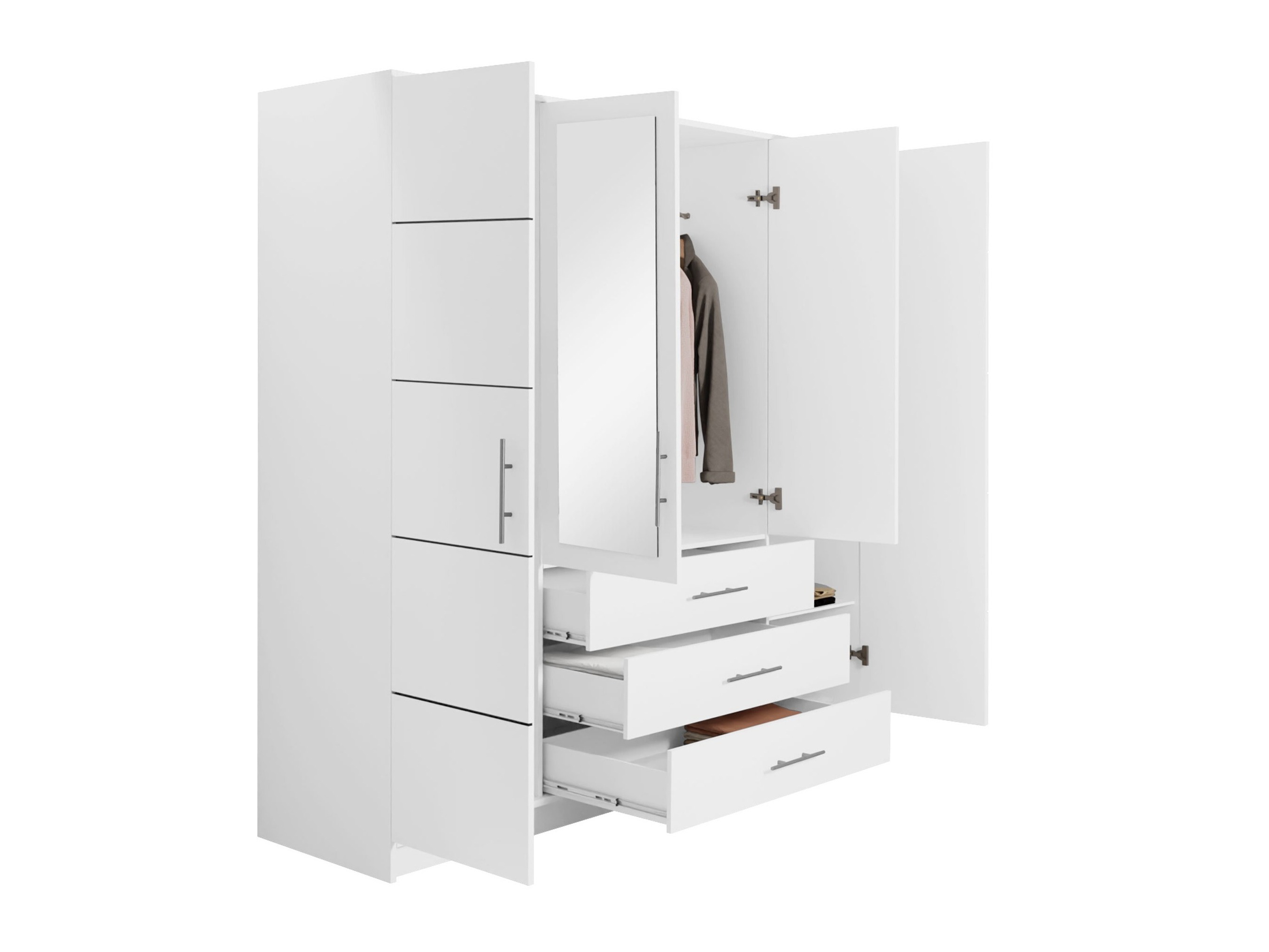 Kleiderschrank Dortivu (Weiß)