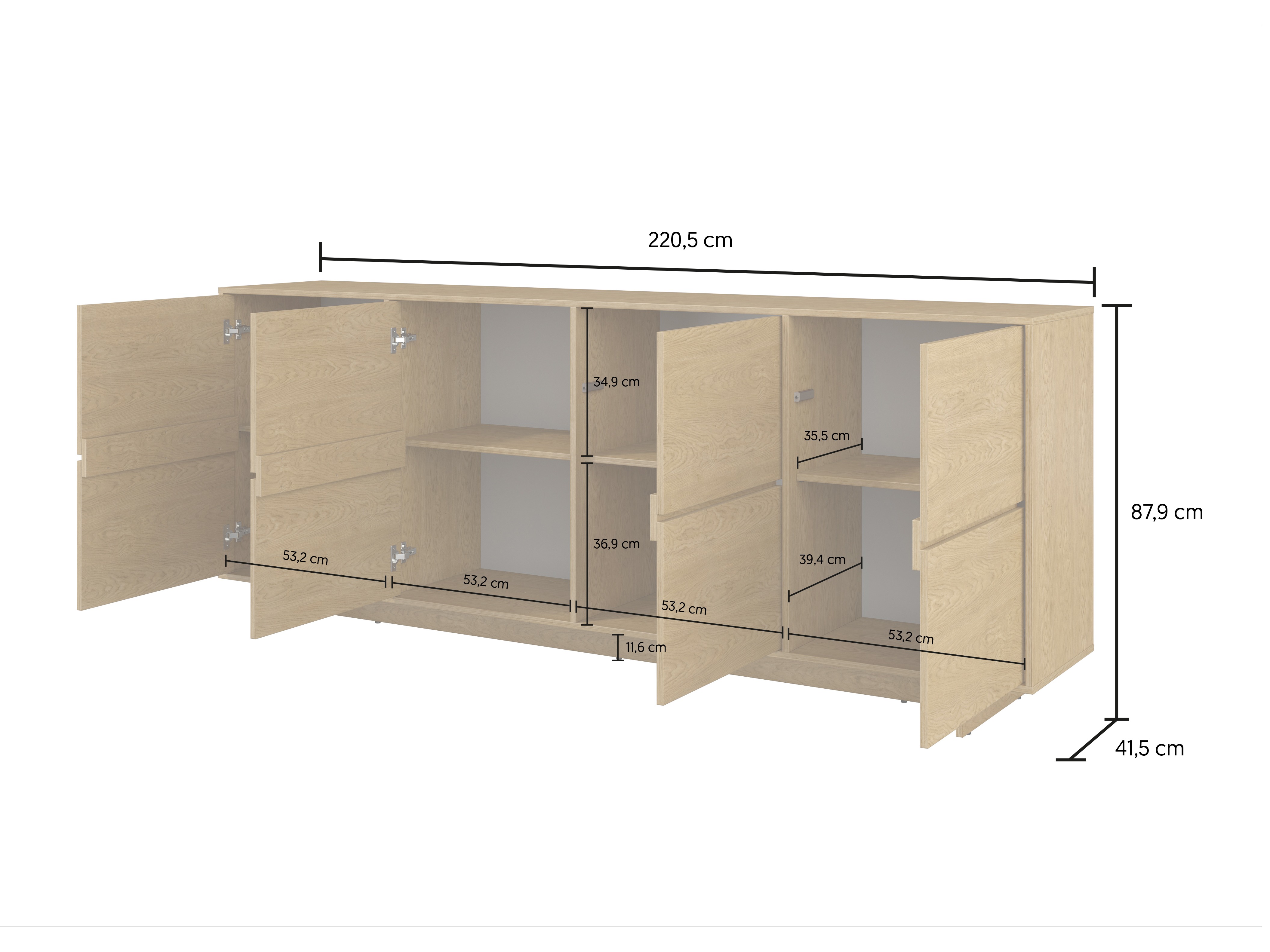 Wohnzimmer-Sets Cavbali 103 (Helles Holz)