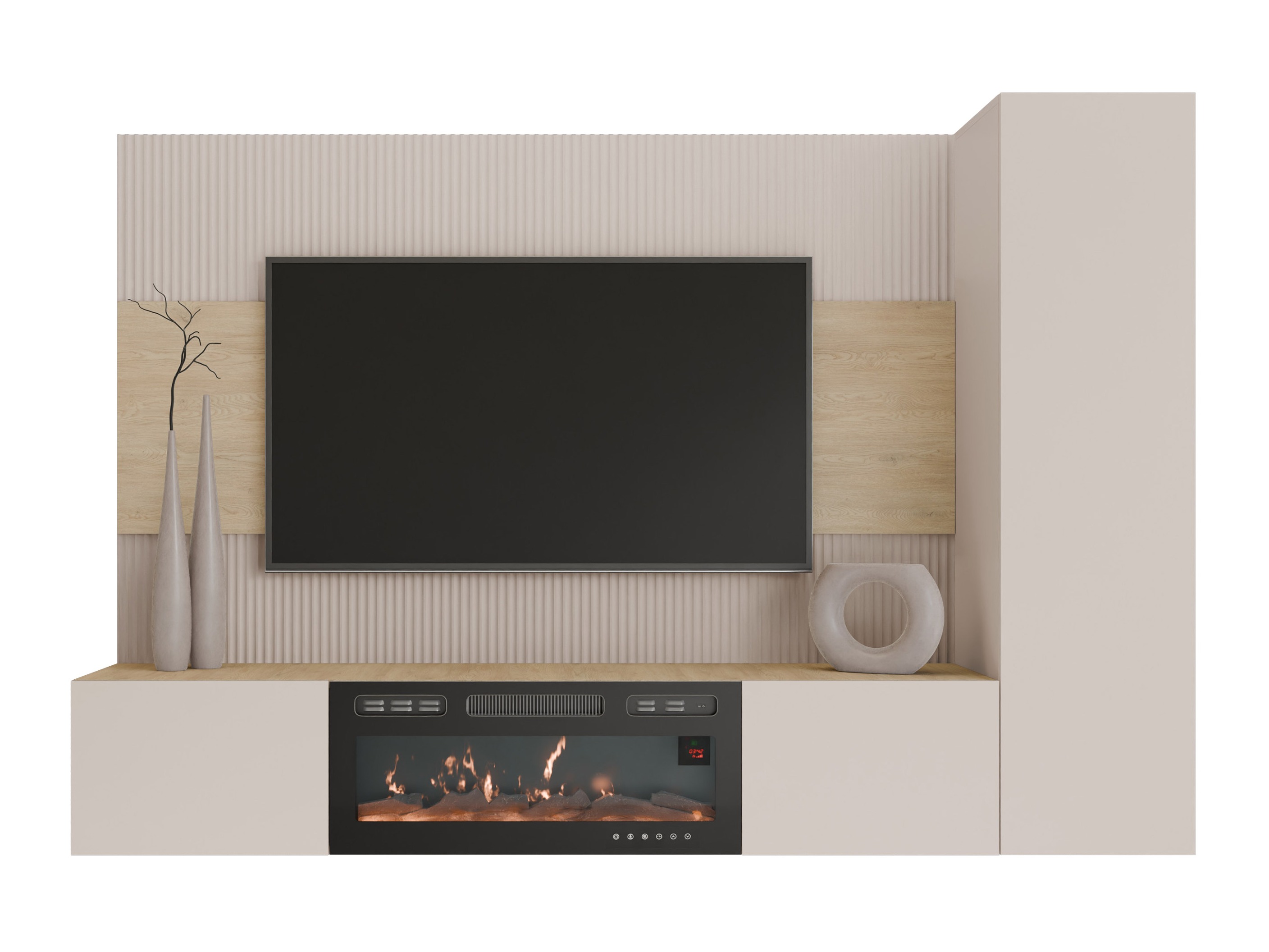 Wohnzimmer-Sets Comfivo Salix IX (Beige + Eiche Cremona)