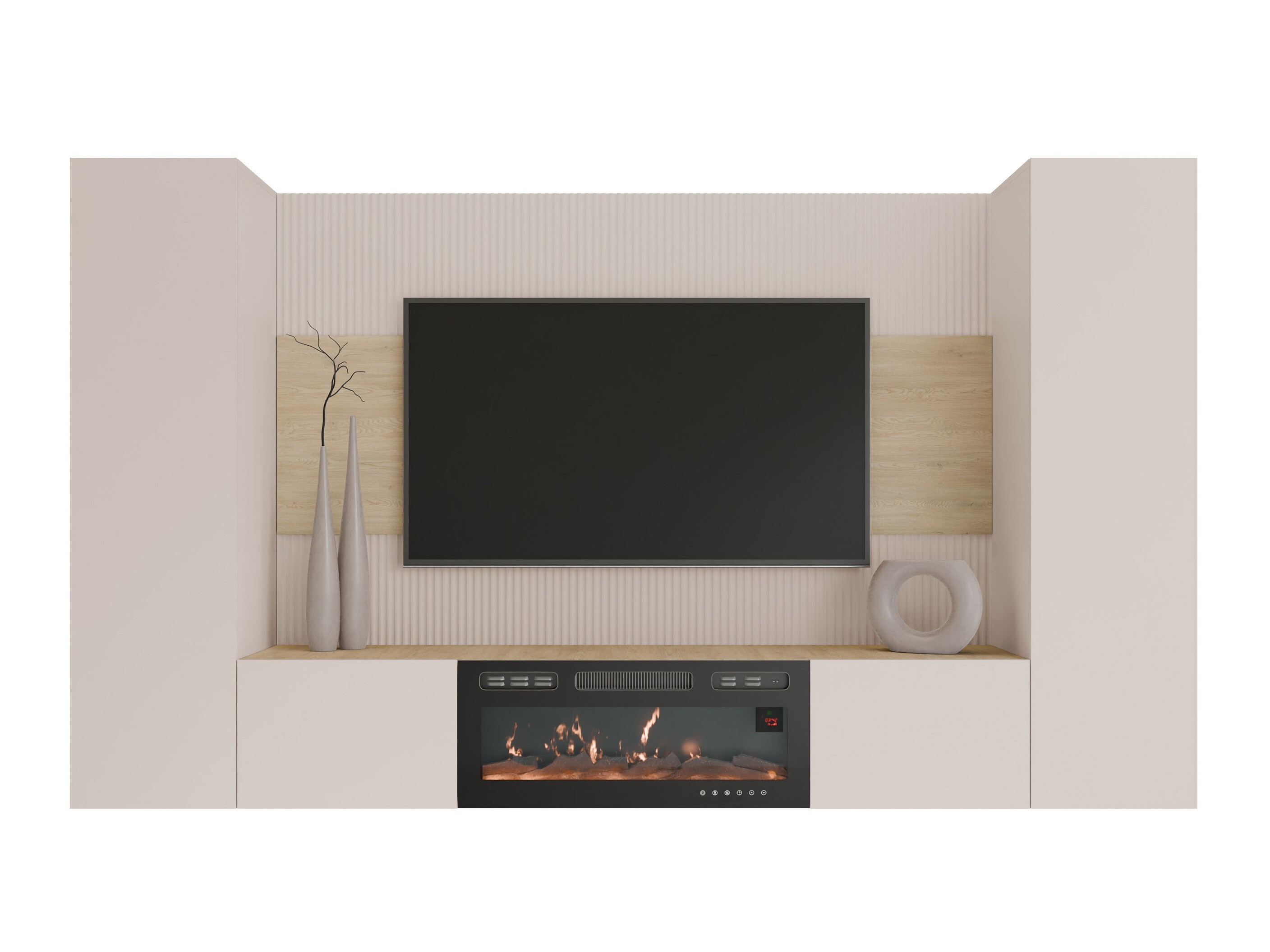 Wohnzimmer-Sets Comfivo Salix VIII (Beige + Eiche Cremona)