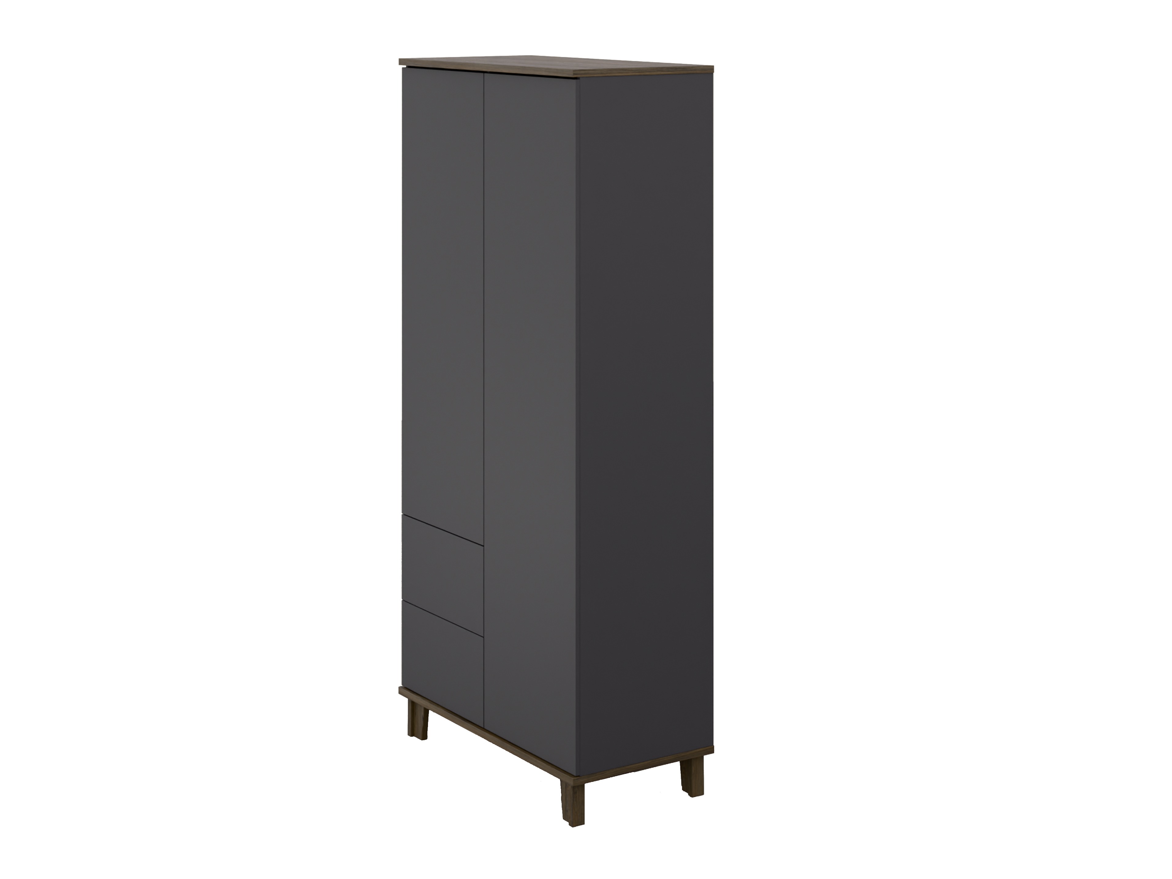 Kleiderschrank Evarveru 100 (Anthrazit)