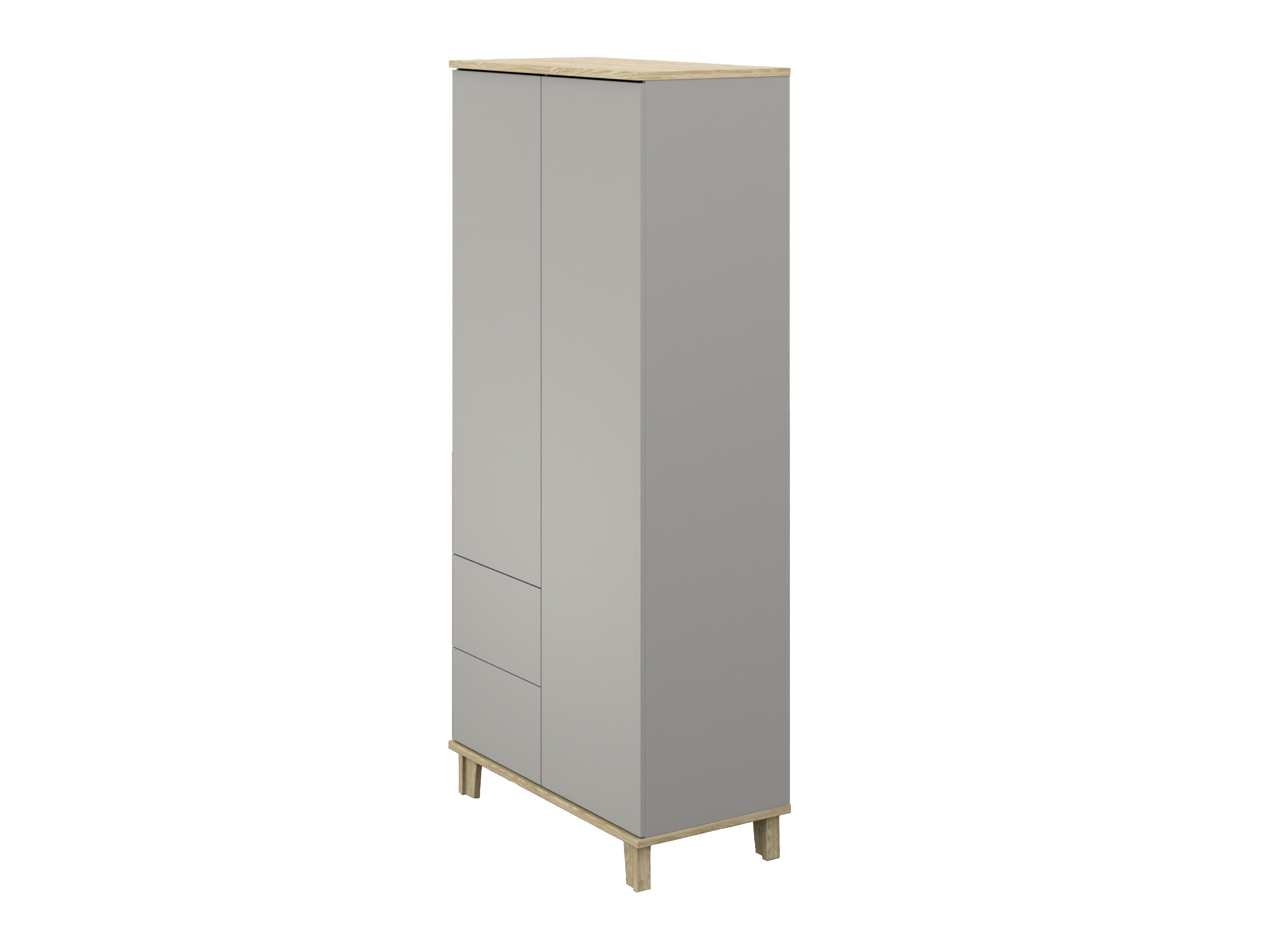Kleiderschrank Evarveru 100 (Grau)