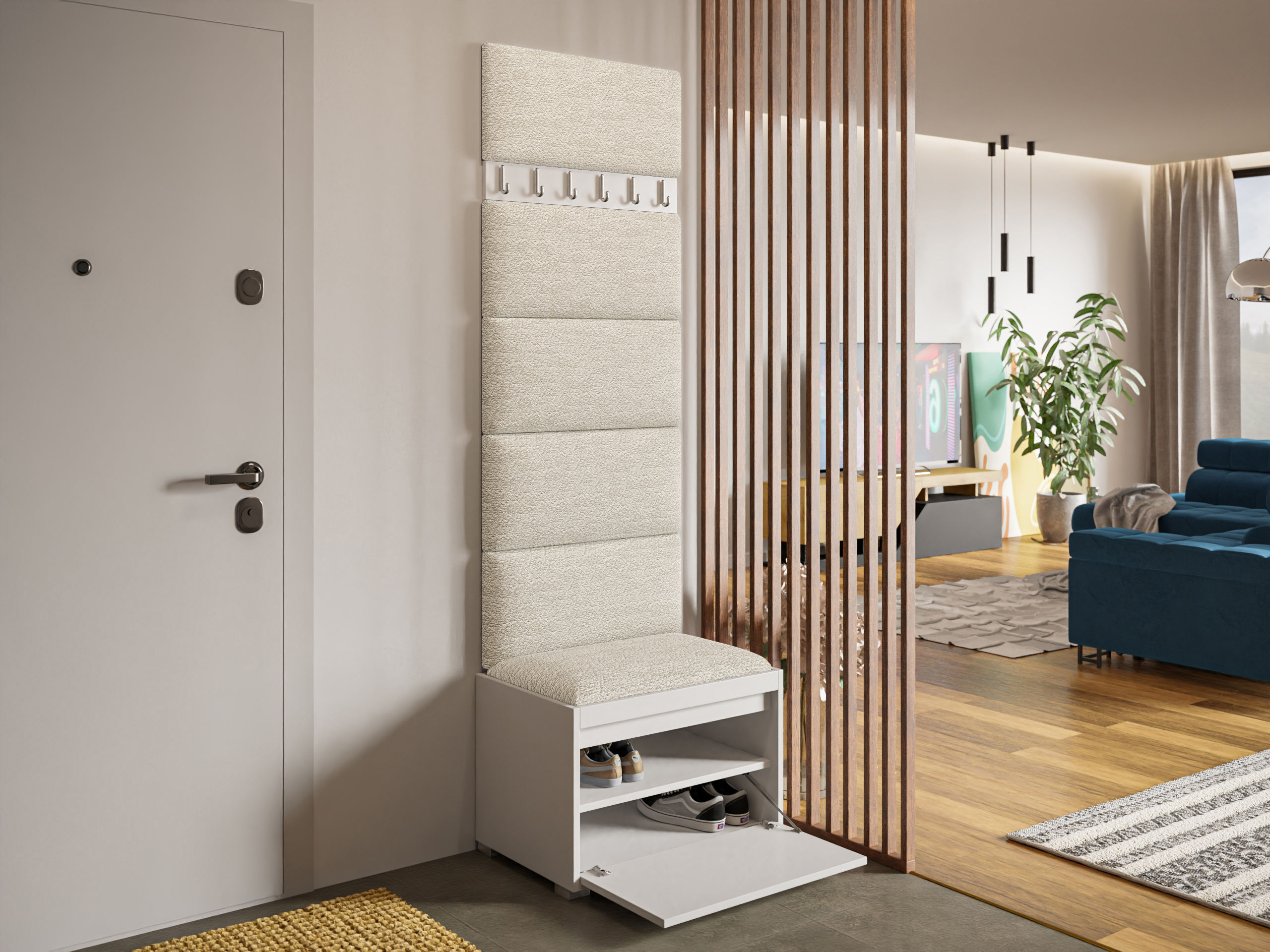 Flurgarnitur Comfivo Pinus V (Weiß + Abriamo 03)