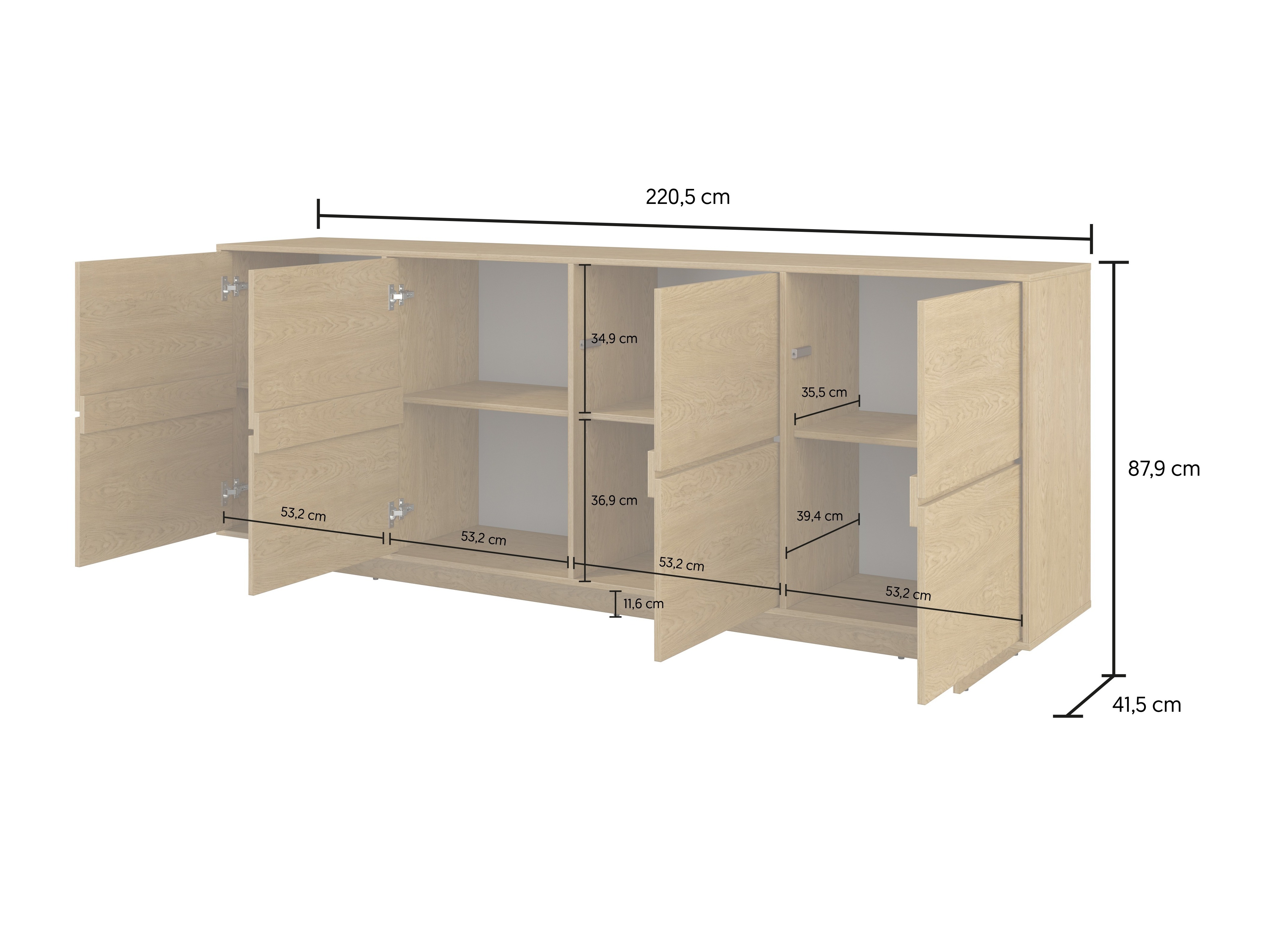 Sideboard Cavbali 102 (Helles Holz)