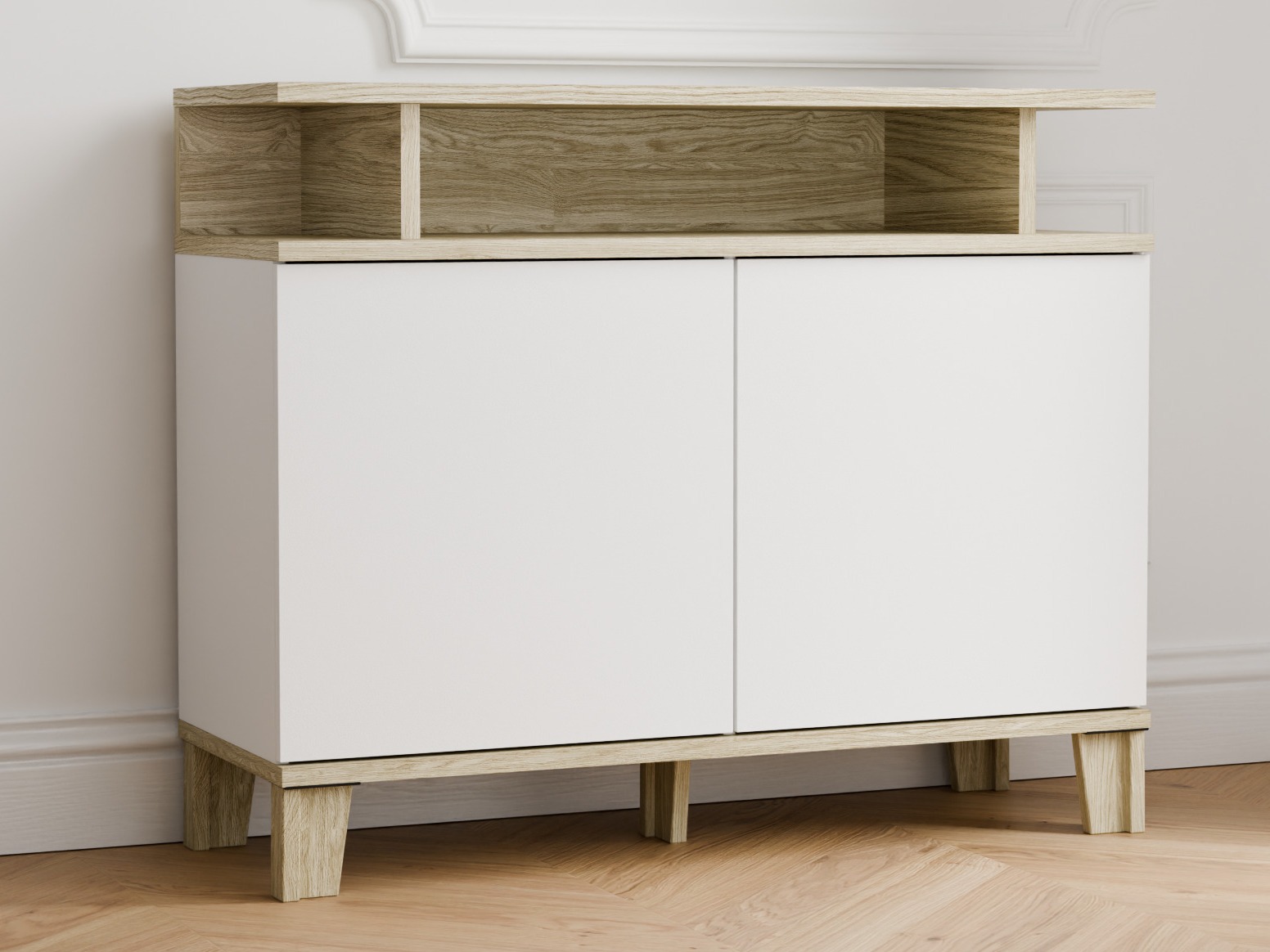 Sideboard Evarveru 107 (Matt weiß)