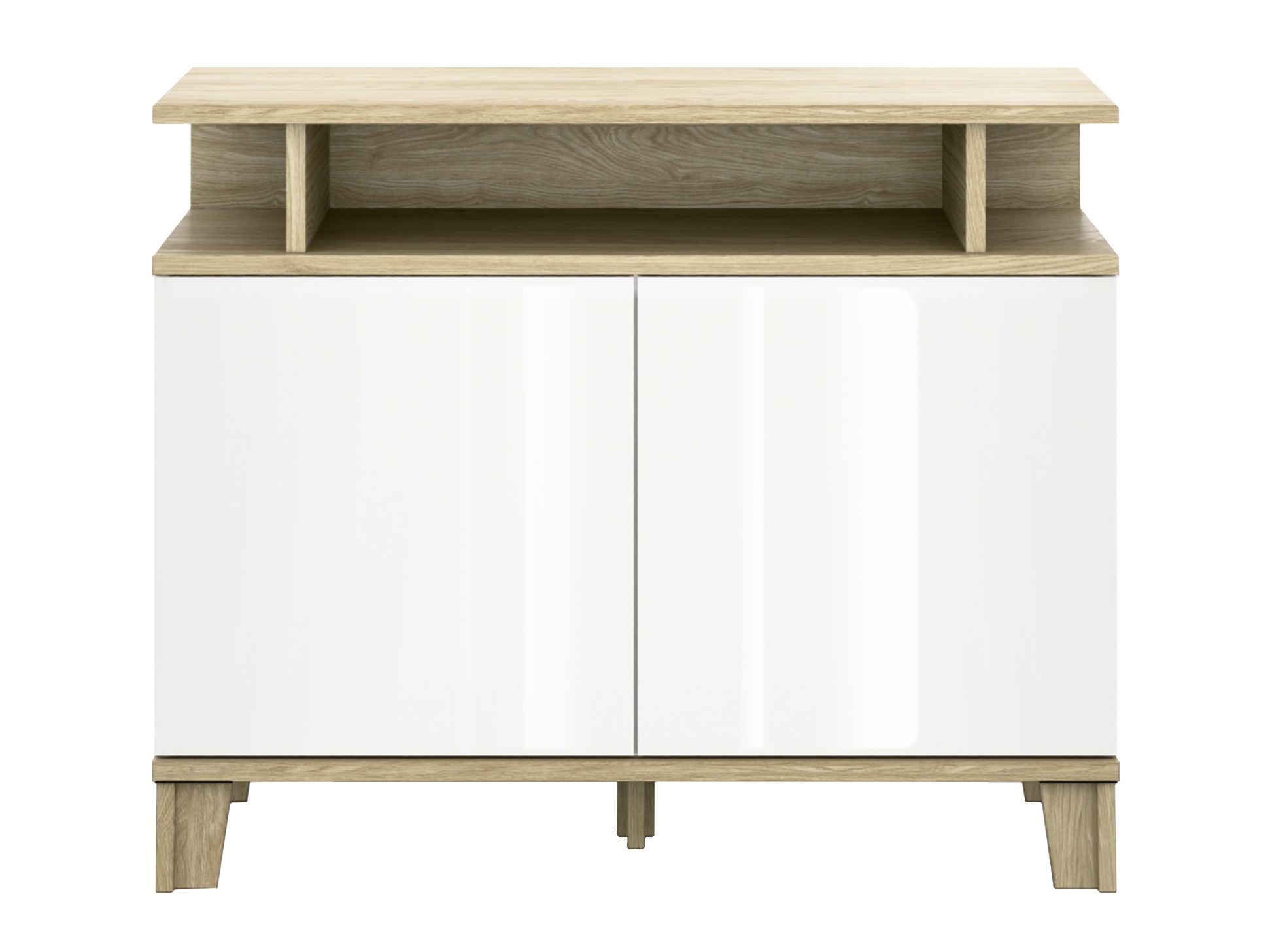 Sideboard Evarveru 107 (Weiß glänzend)